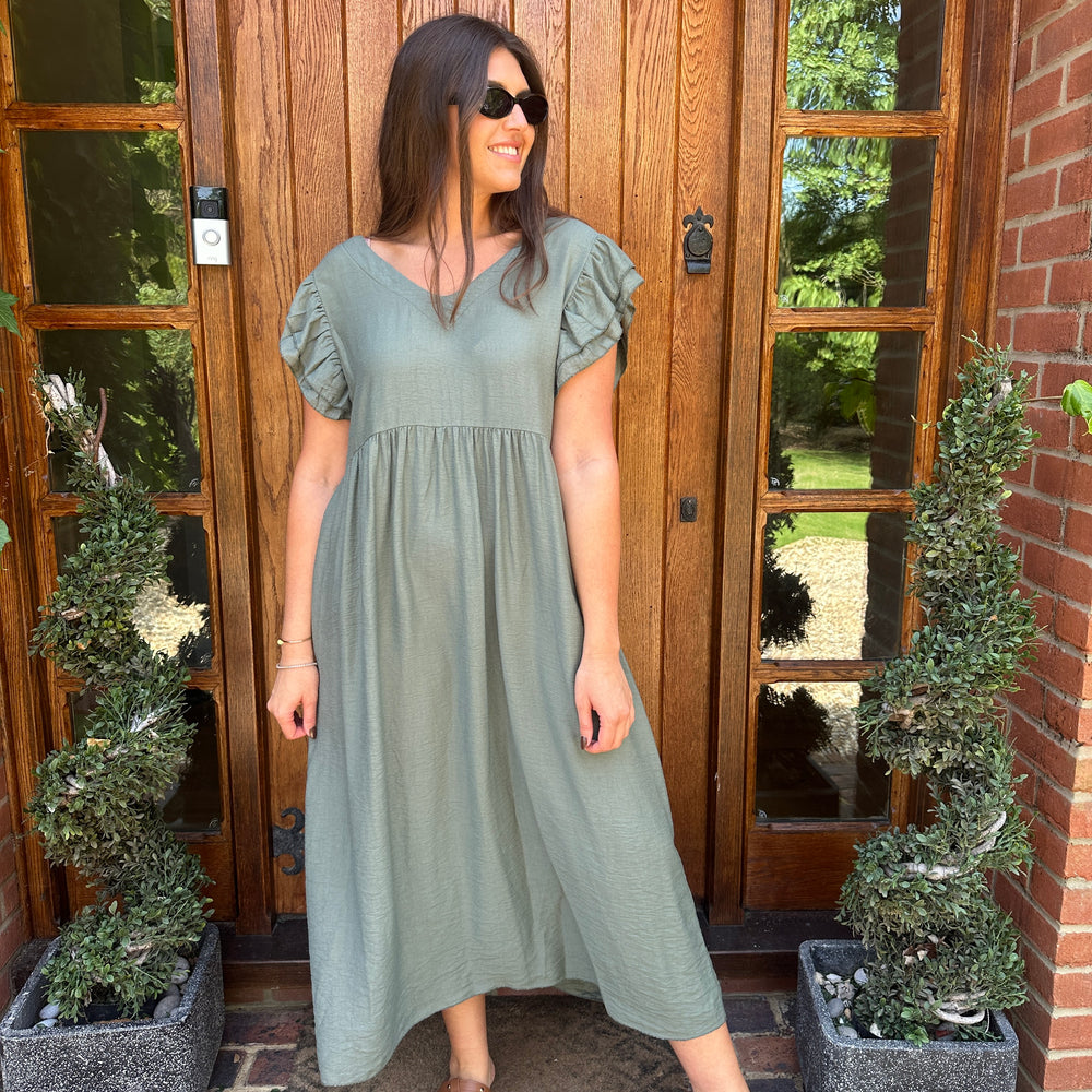 Sam Button Dress - Blush Boutique Essex
