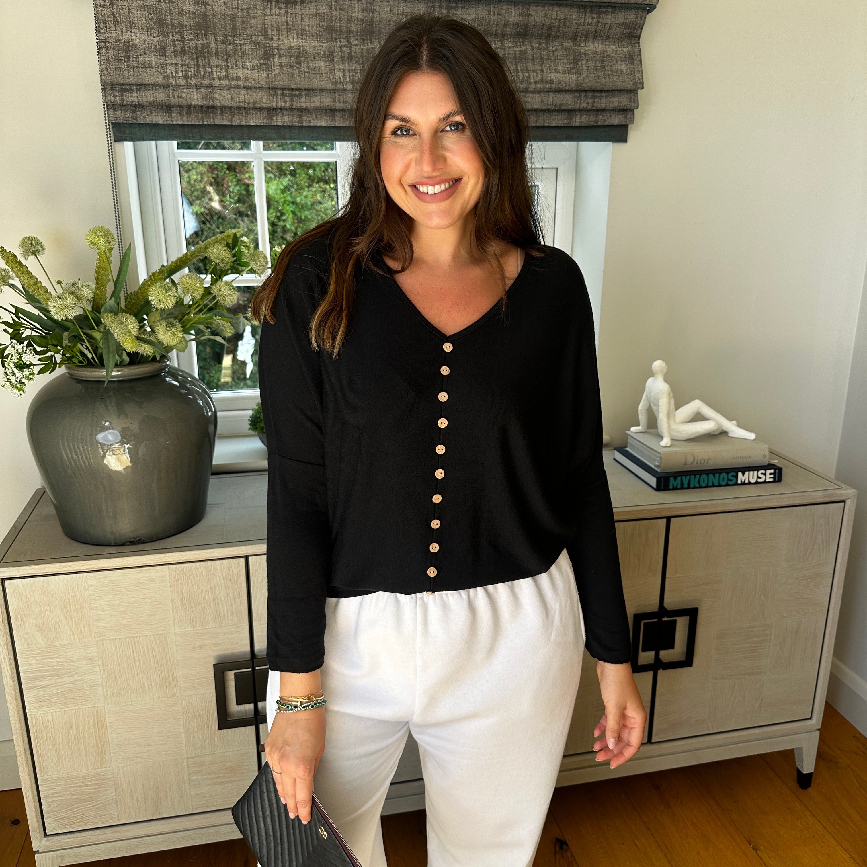 Ash Button Top - Blush Boutique Essex