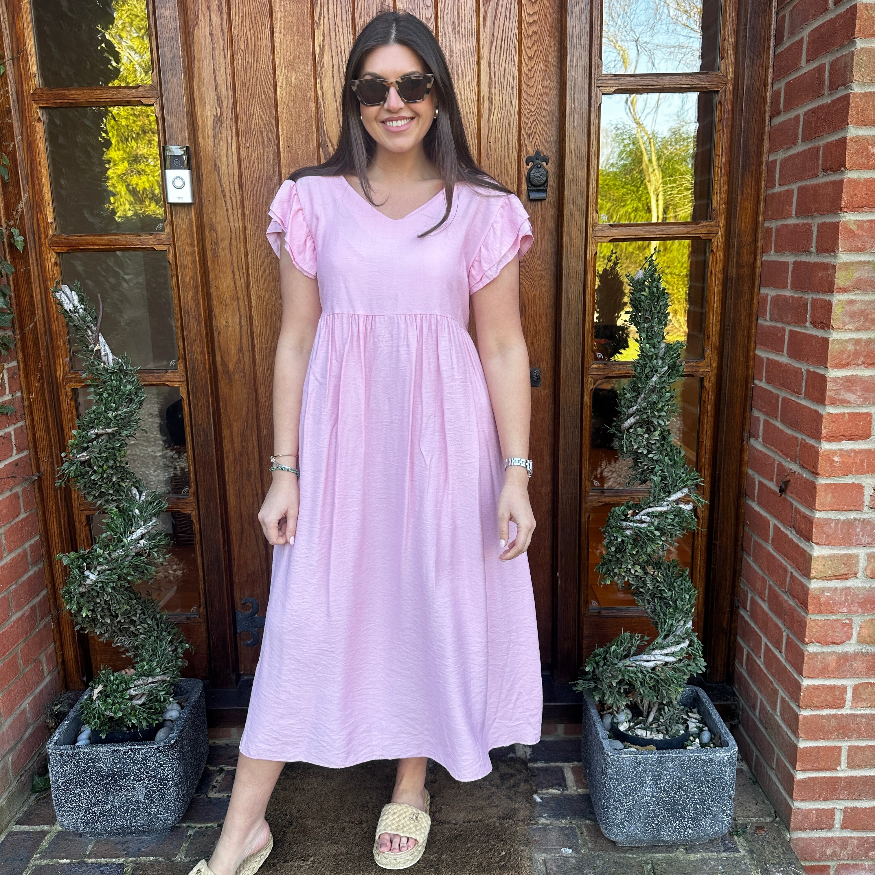 Sam Button Dress - Blush Boutique Essex