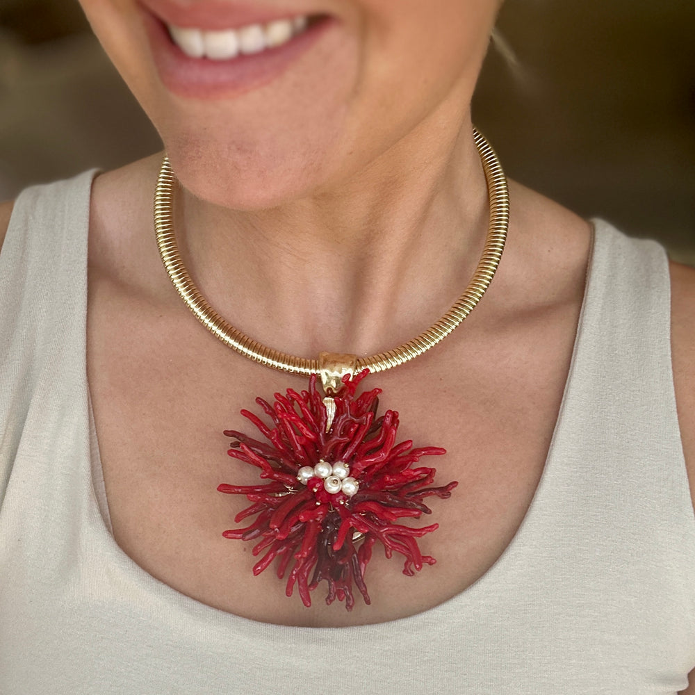 Coral Necklace - Blush Boutique Essex