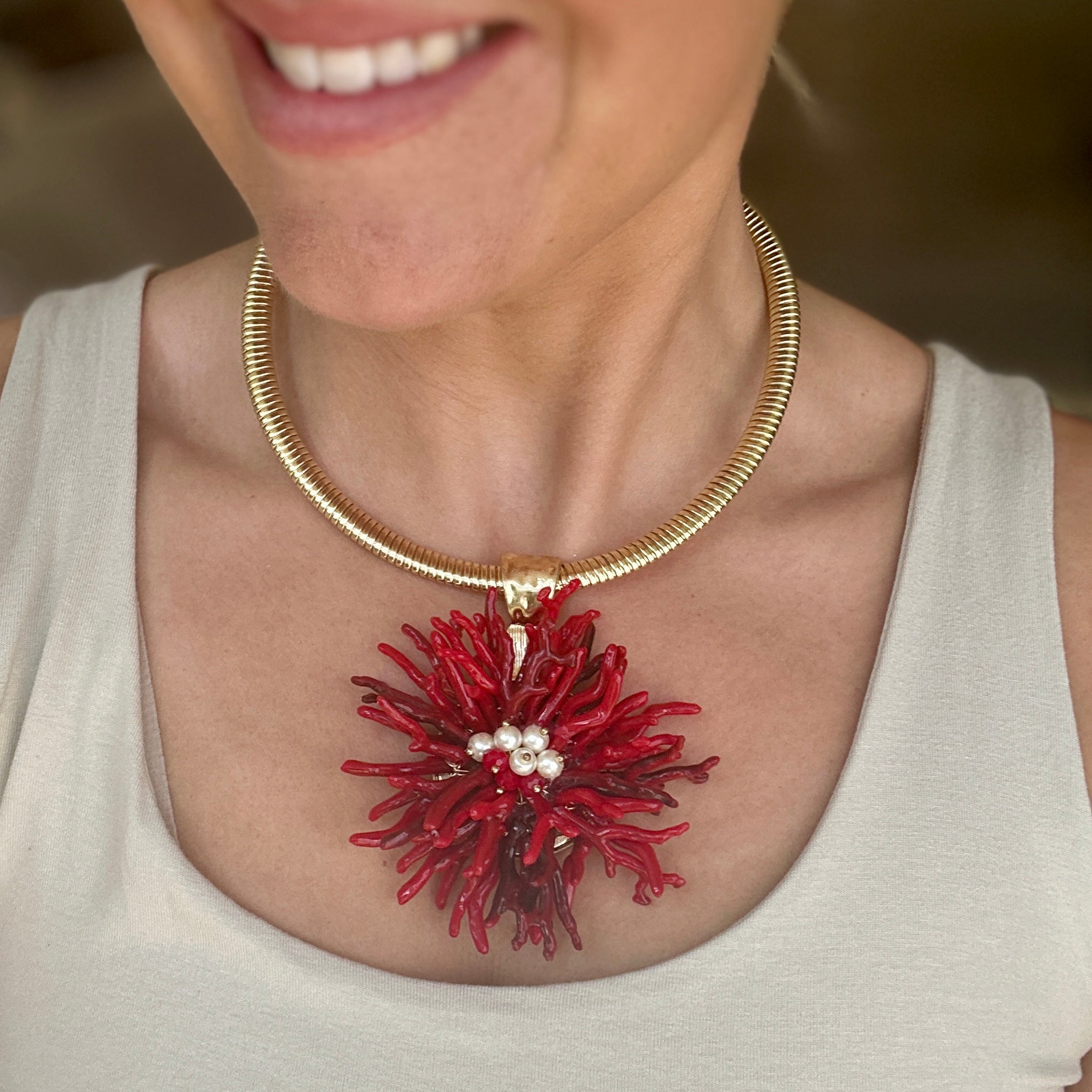 Coral Necklace - Blush Boutique Essex