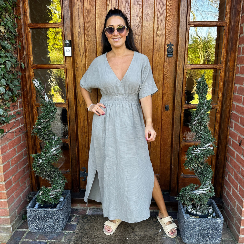 Chloe Cotton Cheesecloth Dress - Blush Boutique Essex