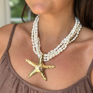 Pearl/Star Necklace