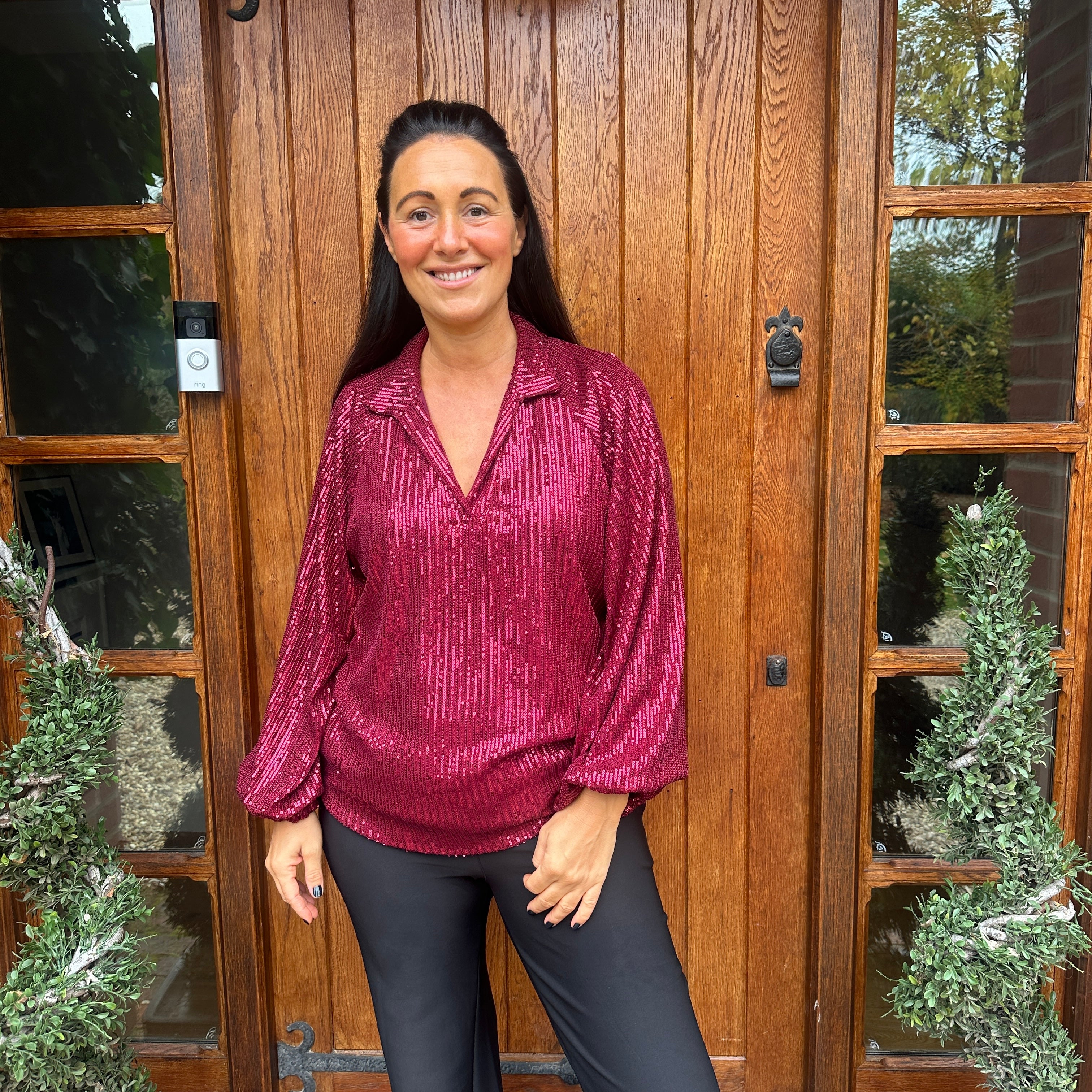 Gabrielle Sequin Top - Blush Boutique Essex