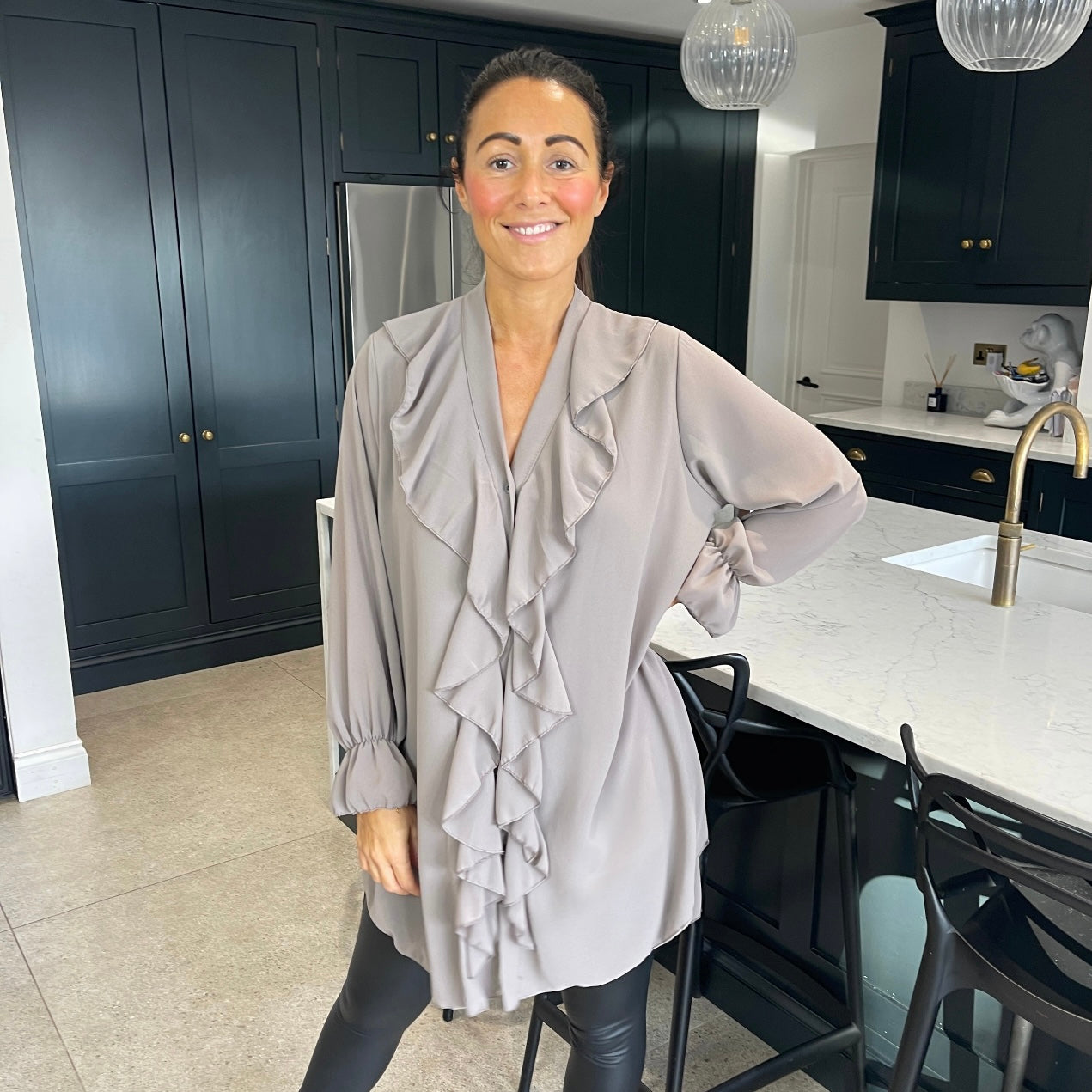 Santiago Frill Shirt - Blush Boutique Essex