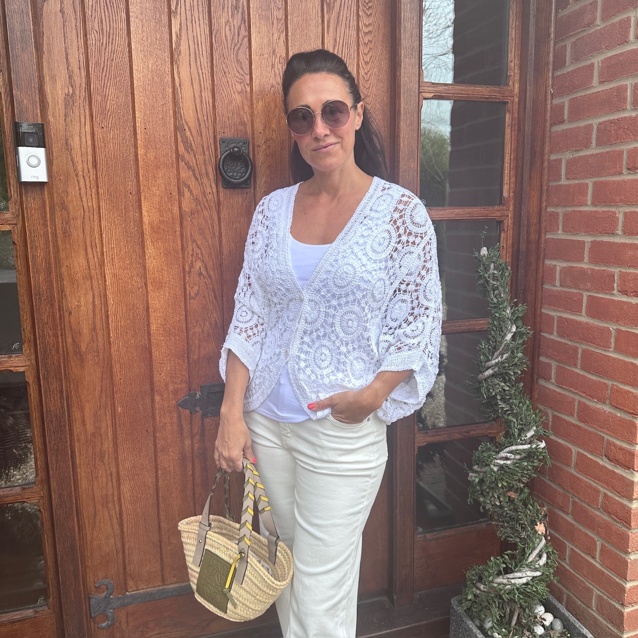 Roxy Crochet Cardigan - Blush Boutique Essex