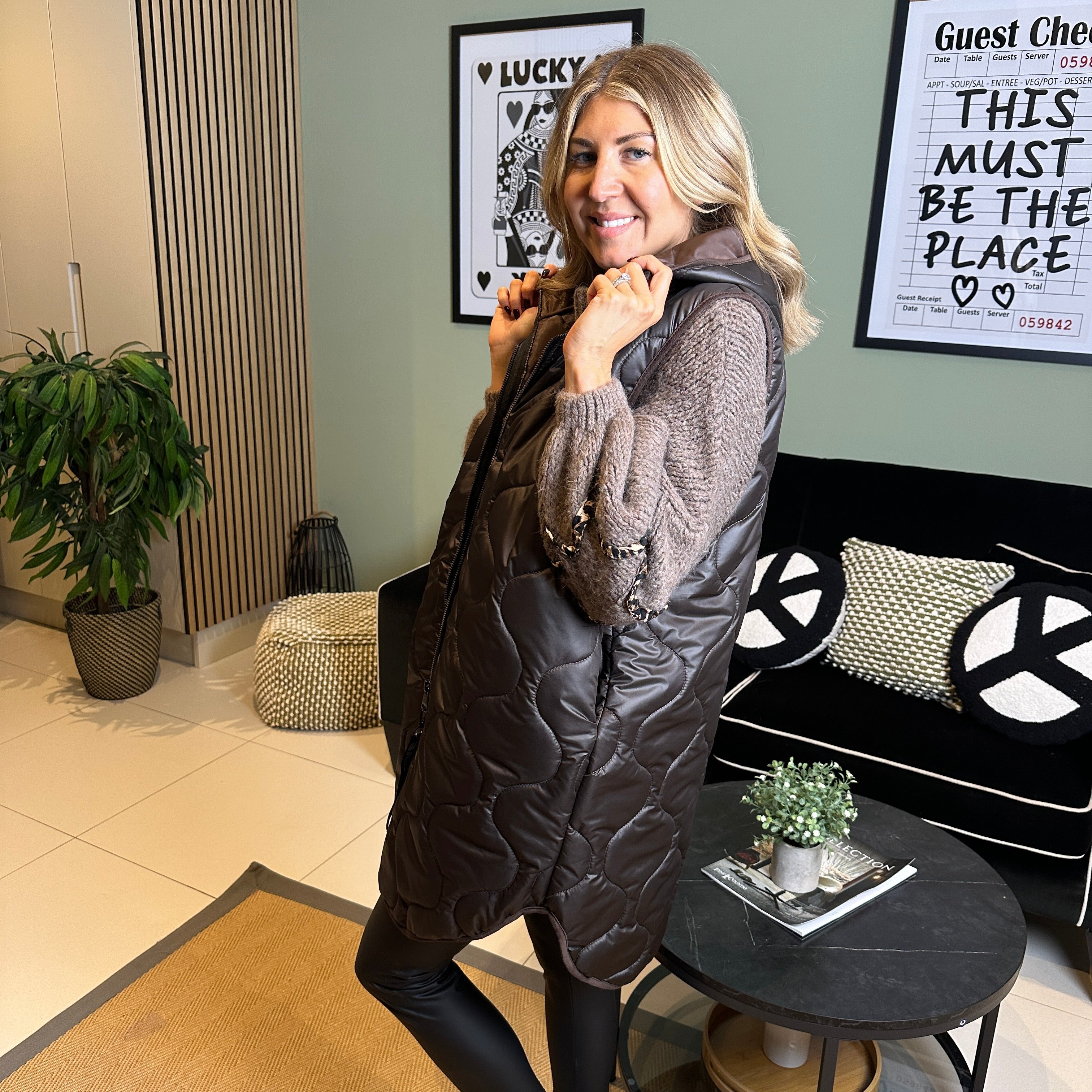 Love Quilted Body Warmer - Blush Boutique Essex