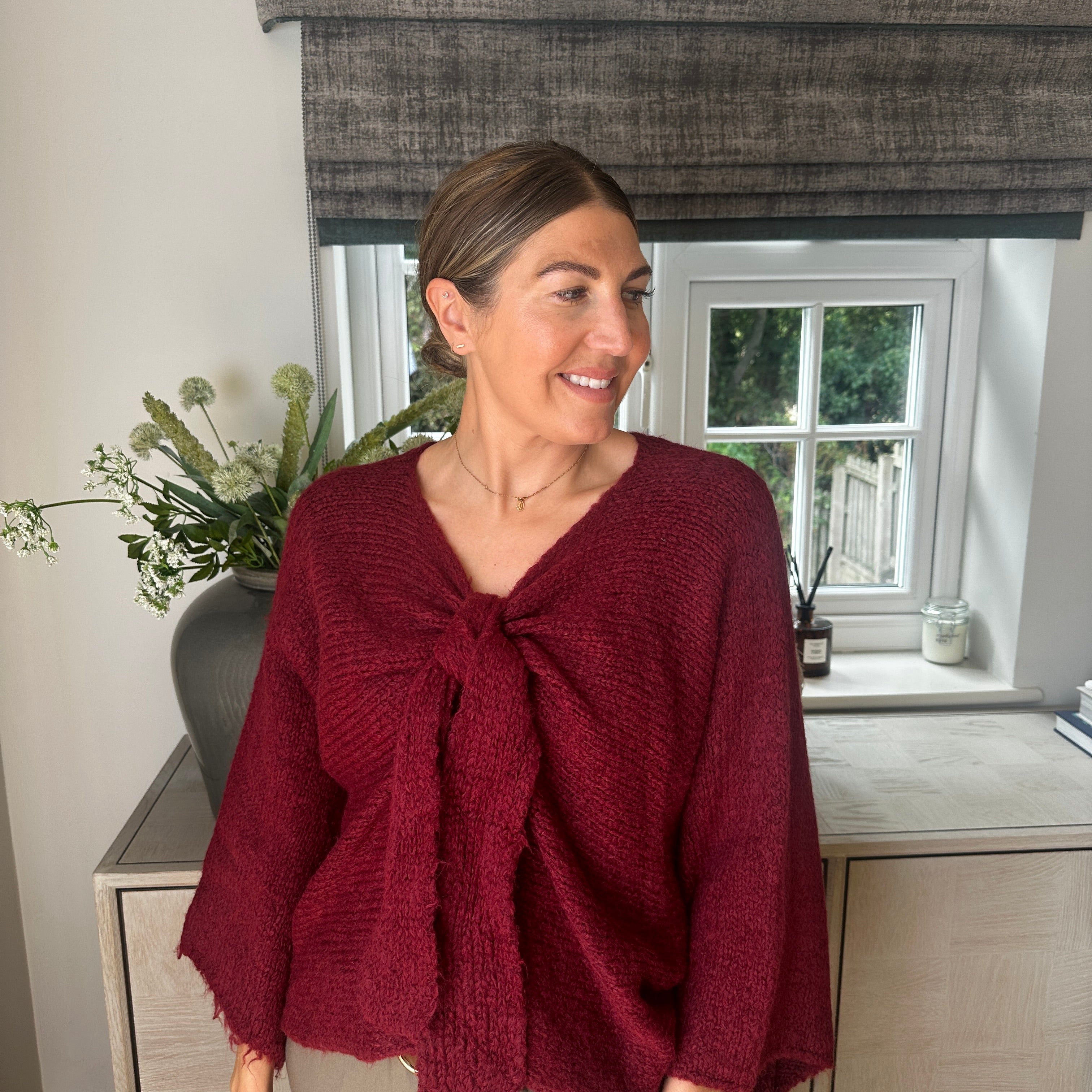 Shannon Bow Knit - Blush Boutique Essex