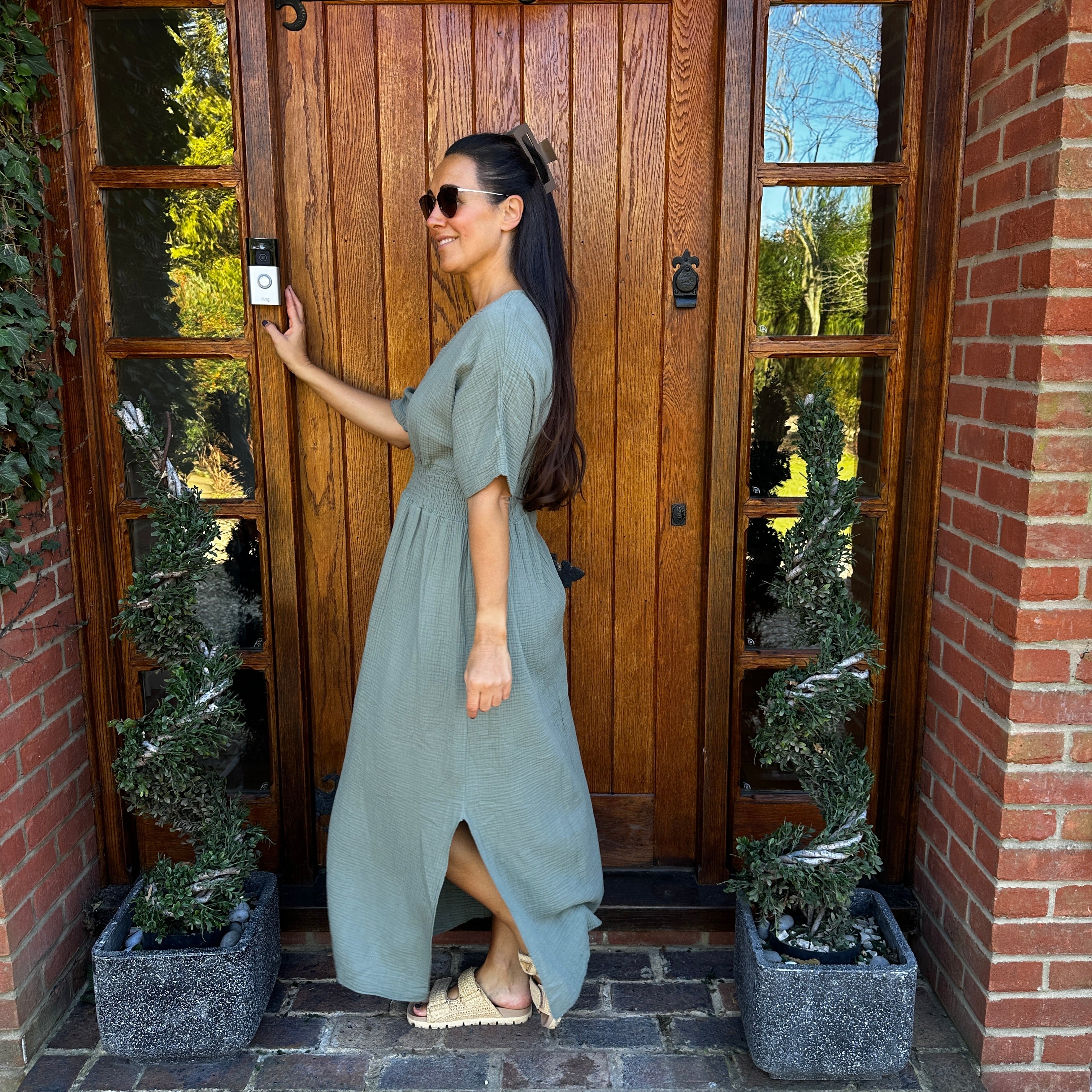 Chloe Cotton Cheesecloth Dress - Blush Boutique Essex
