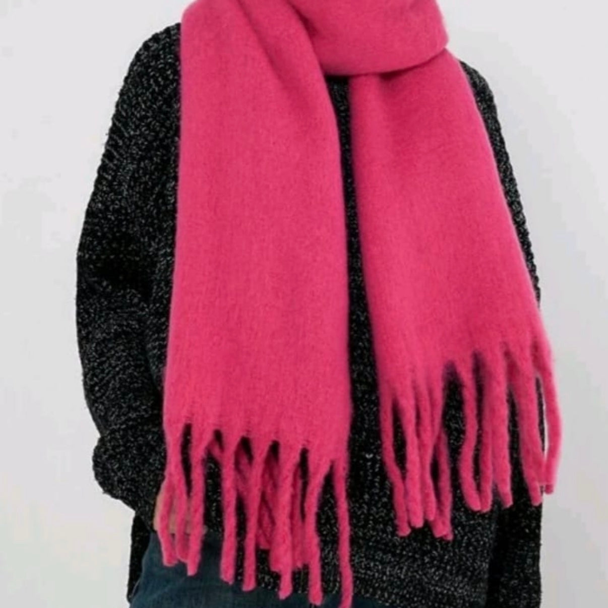 Chunky plain scarf