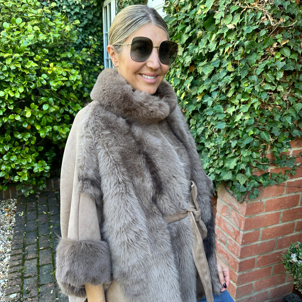 Sloane Faux Fur Cape