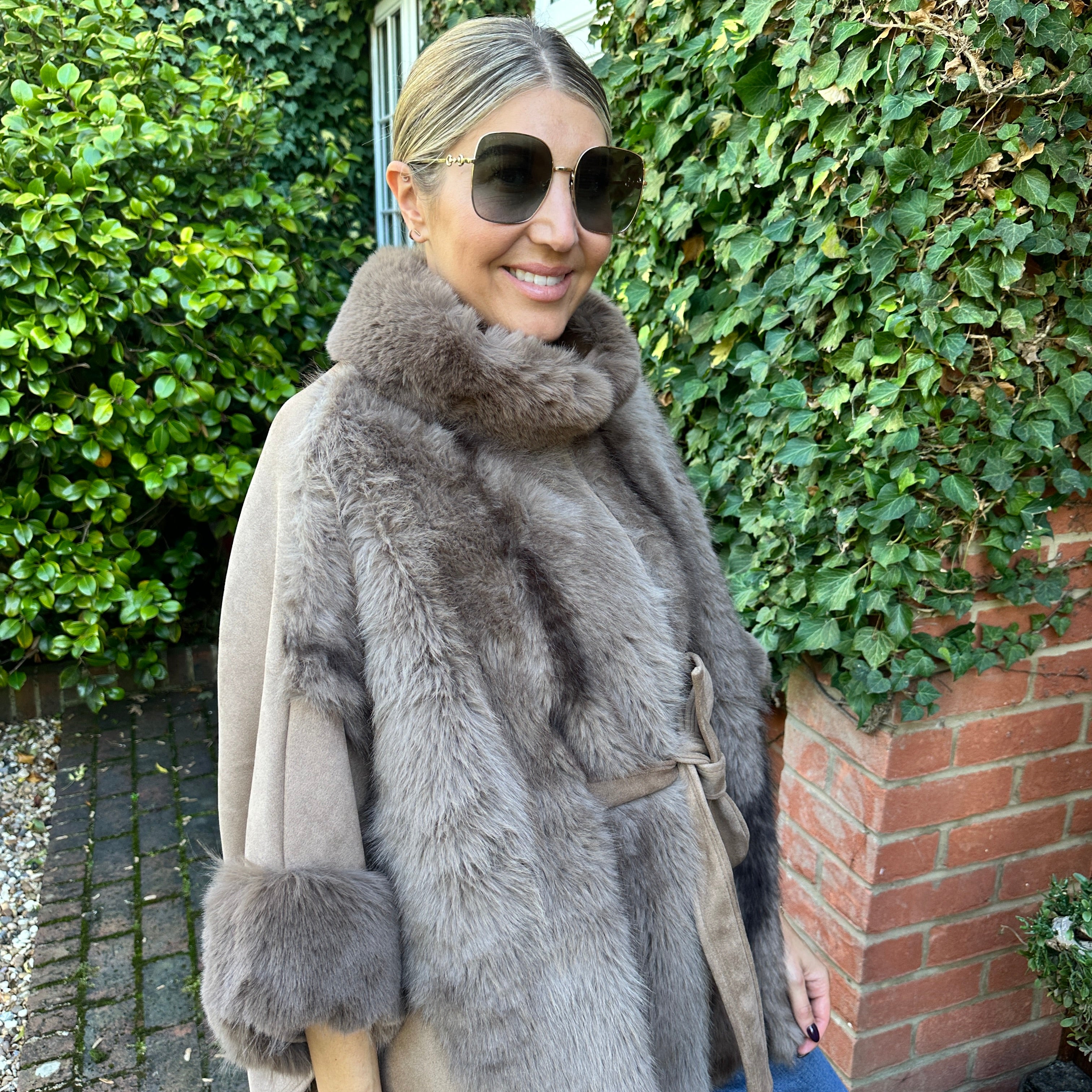 Sloane Faux Fur Cape
