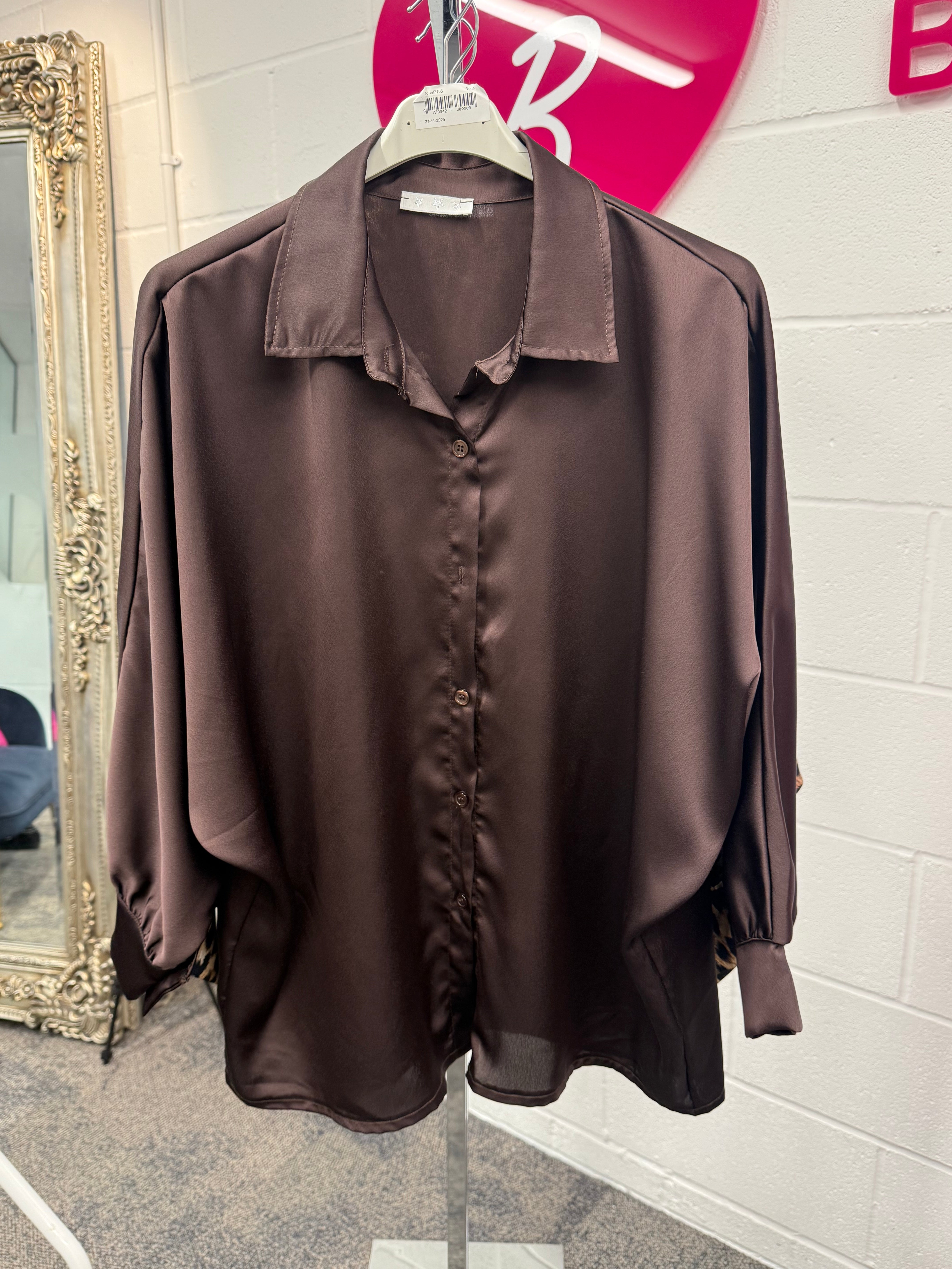 Tori satin shirt - Blush Boutique Essex