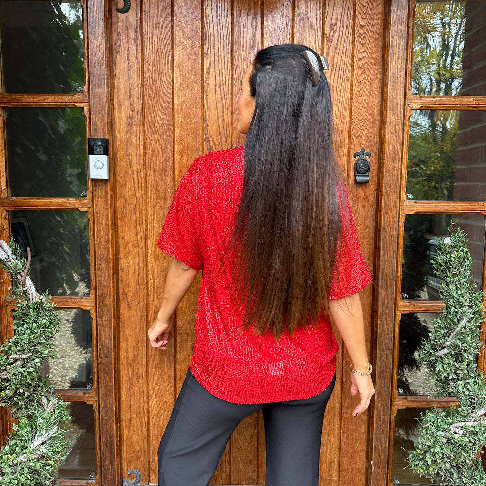 Noel Sequin Top - Blush Boutique Essex