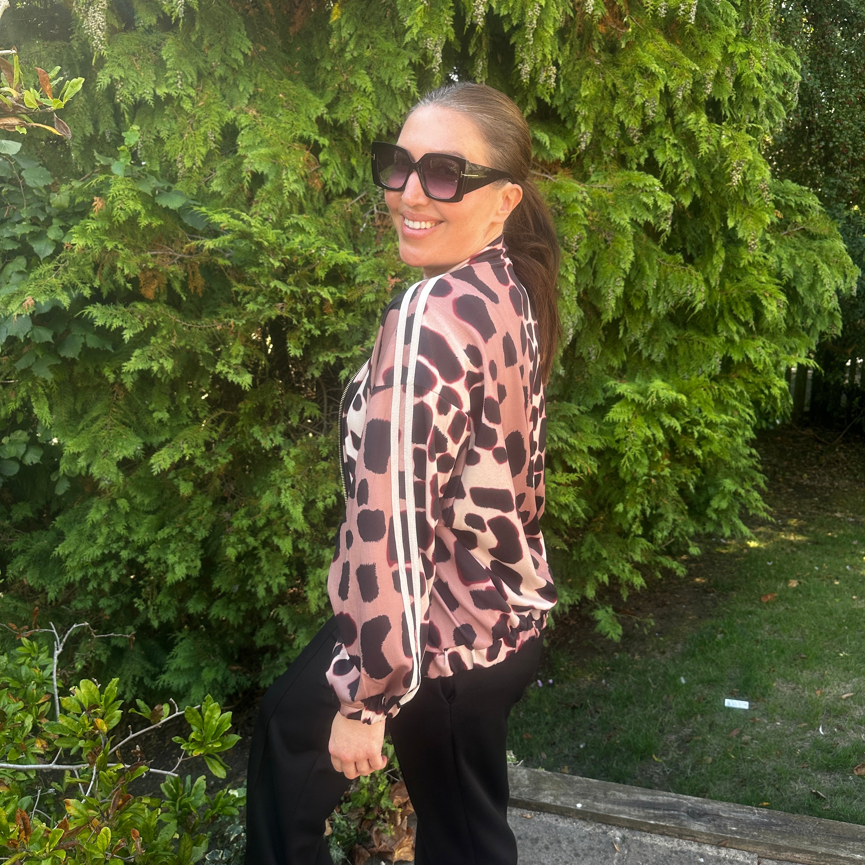 Pia Leopard Bomber - Blush Boutique Essex