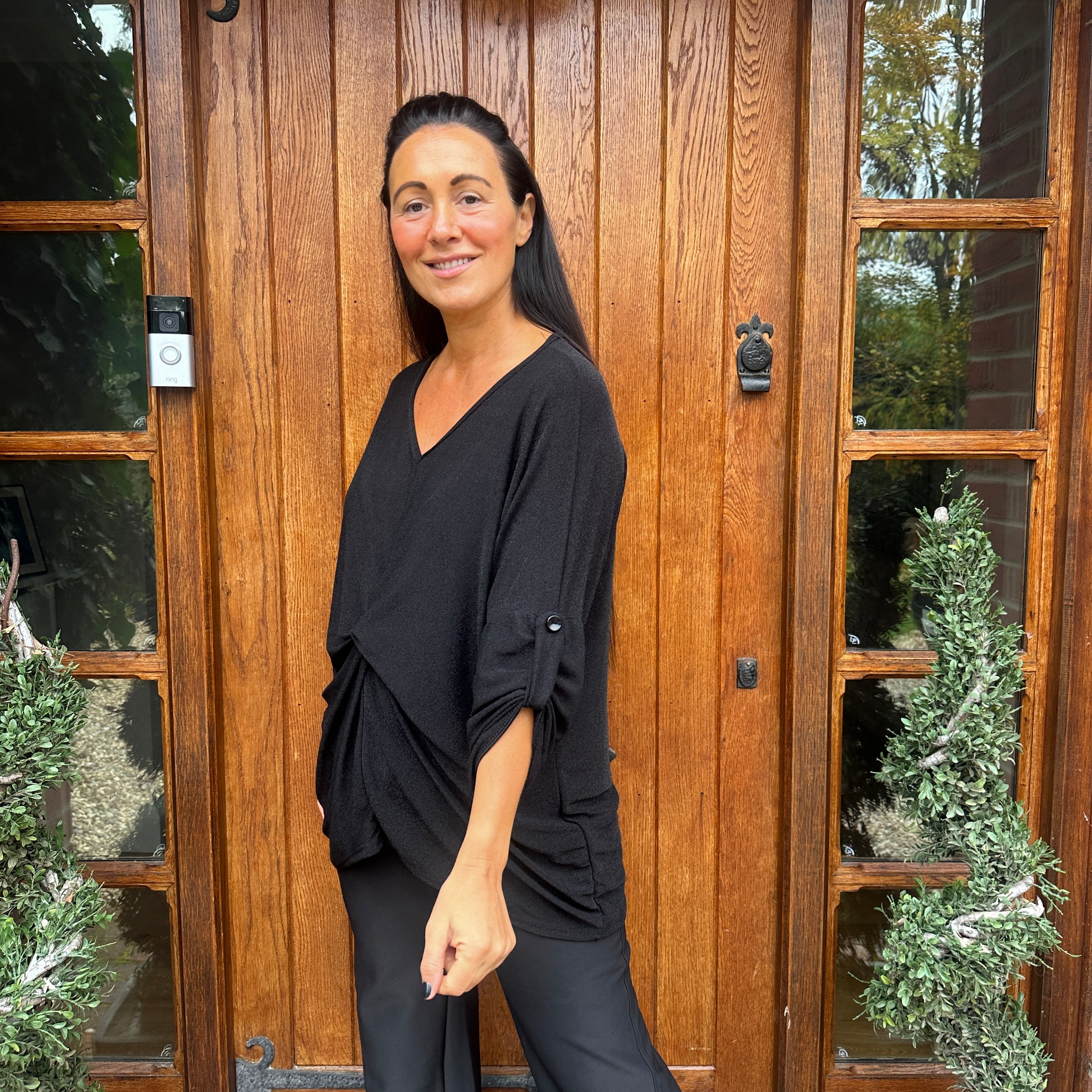Hollie Lurex Knot Top - Blush Boutique Essex