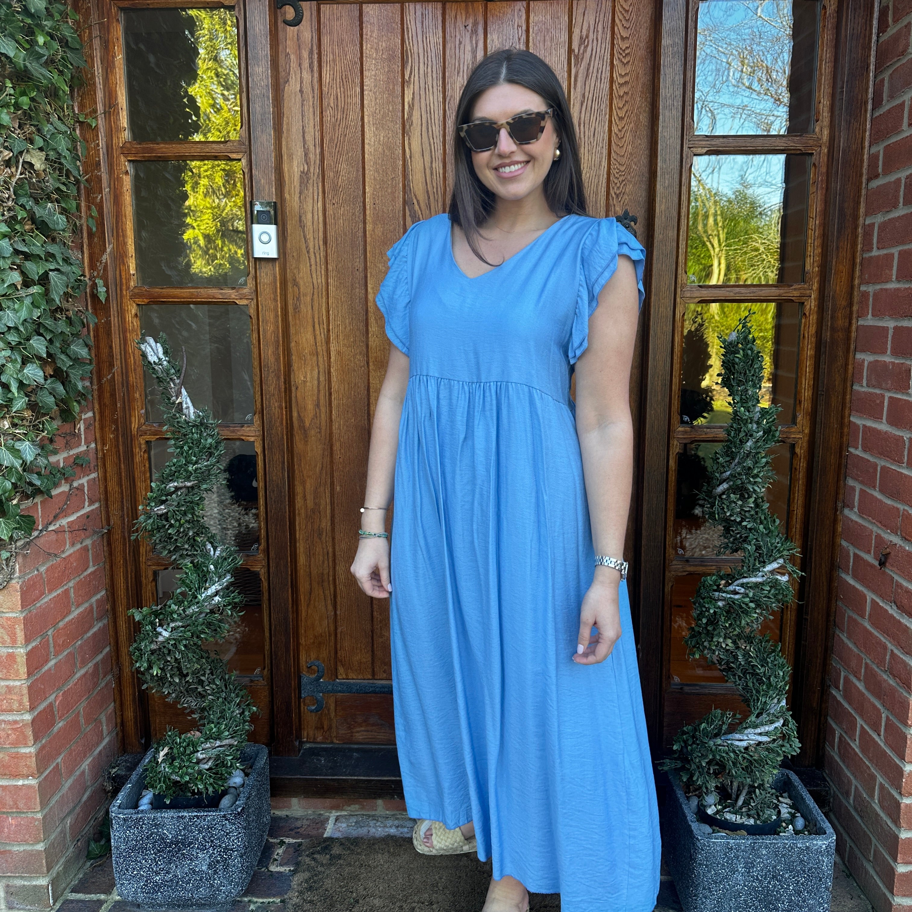 Sam Button Dress - Blush Boutique Essex