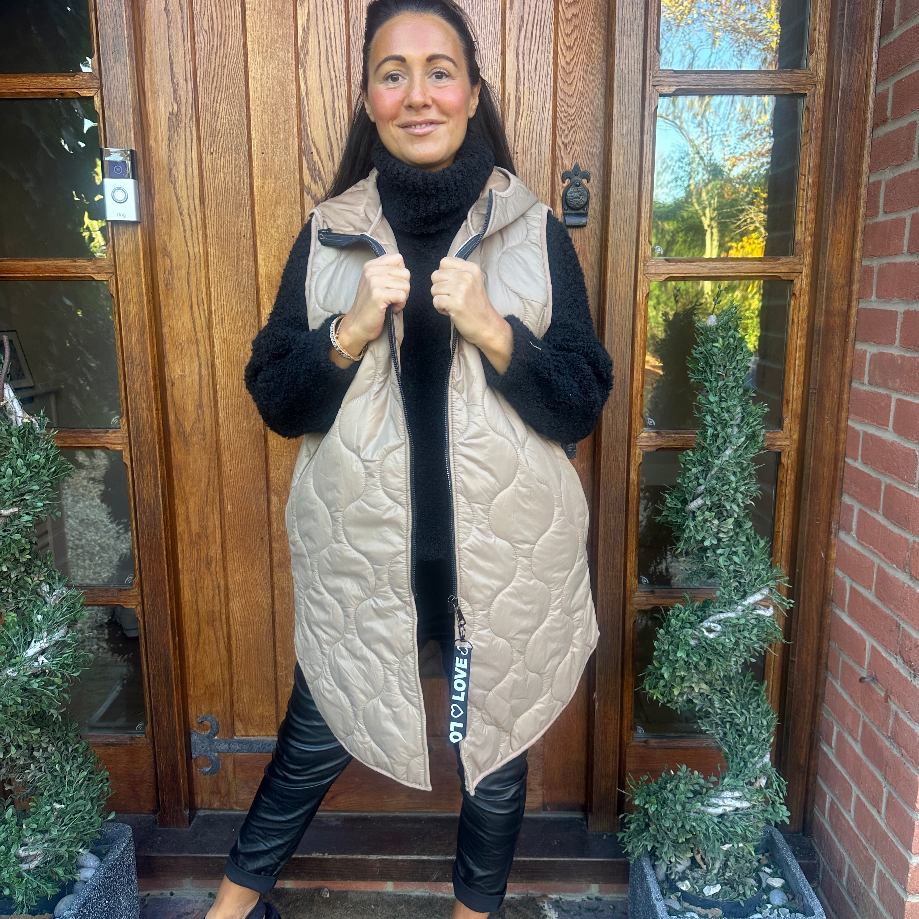 Love Quilted Body Warmer - Blush Boutique Essex