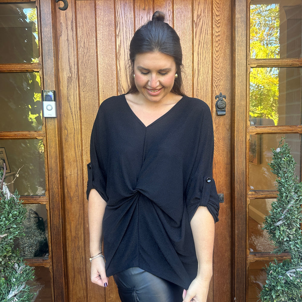 Hollie Lurex Knot Top - Blush Boutique Essex