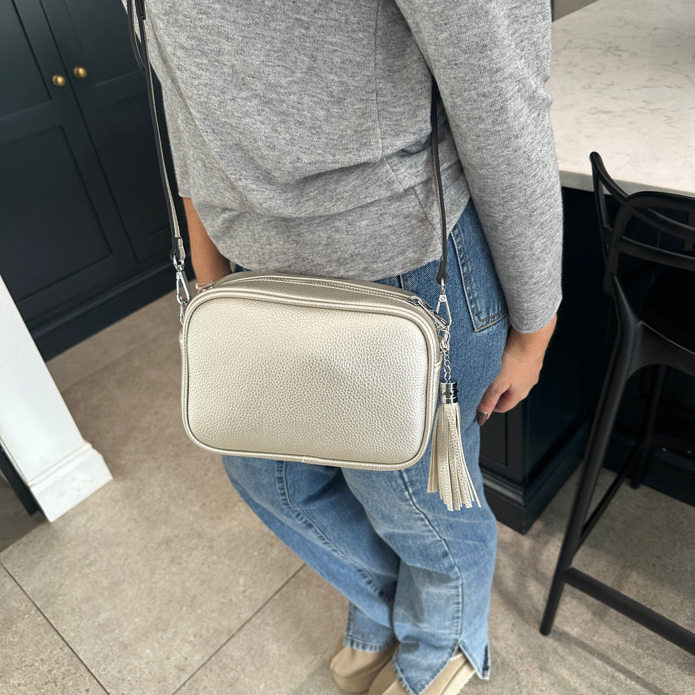 Cross Body Tassel Bag - Blush Boutique Essex