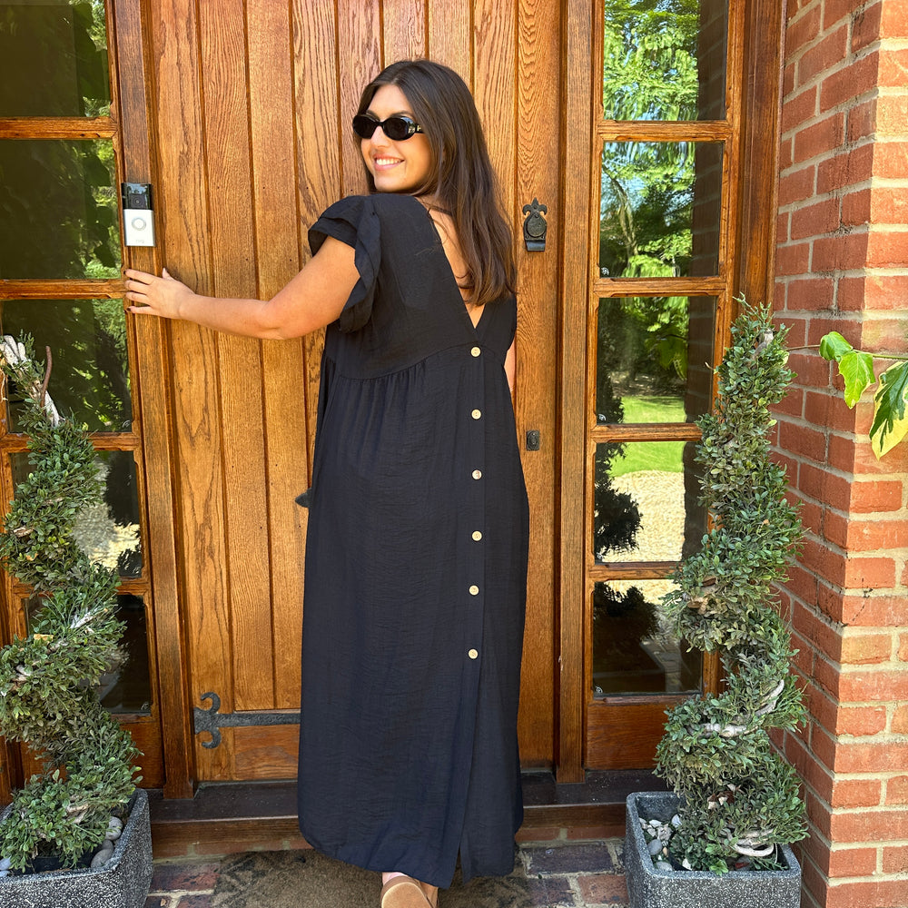 Sam Button Dress - Blush Boutique Essex