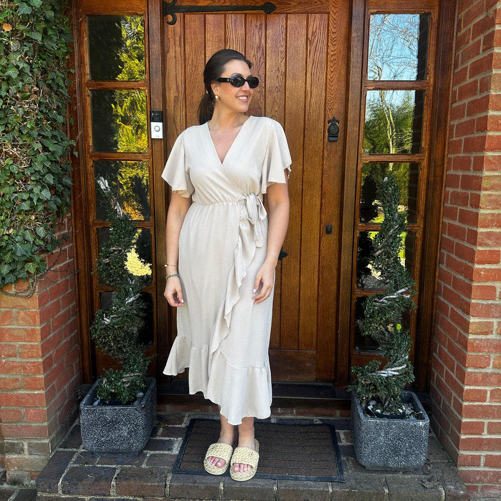 Rachel Ruffle Wrap Dress - Blush Boutique Essex