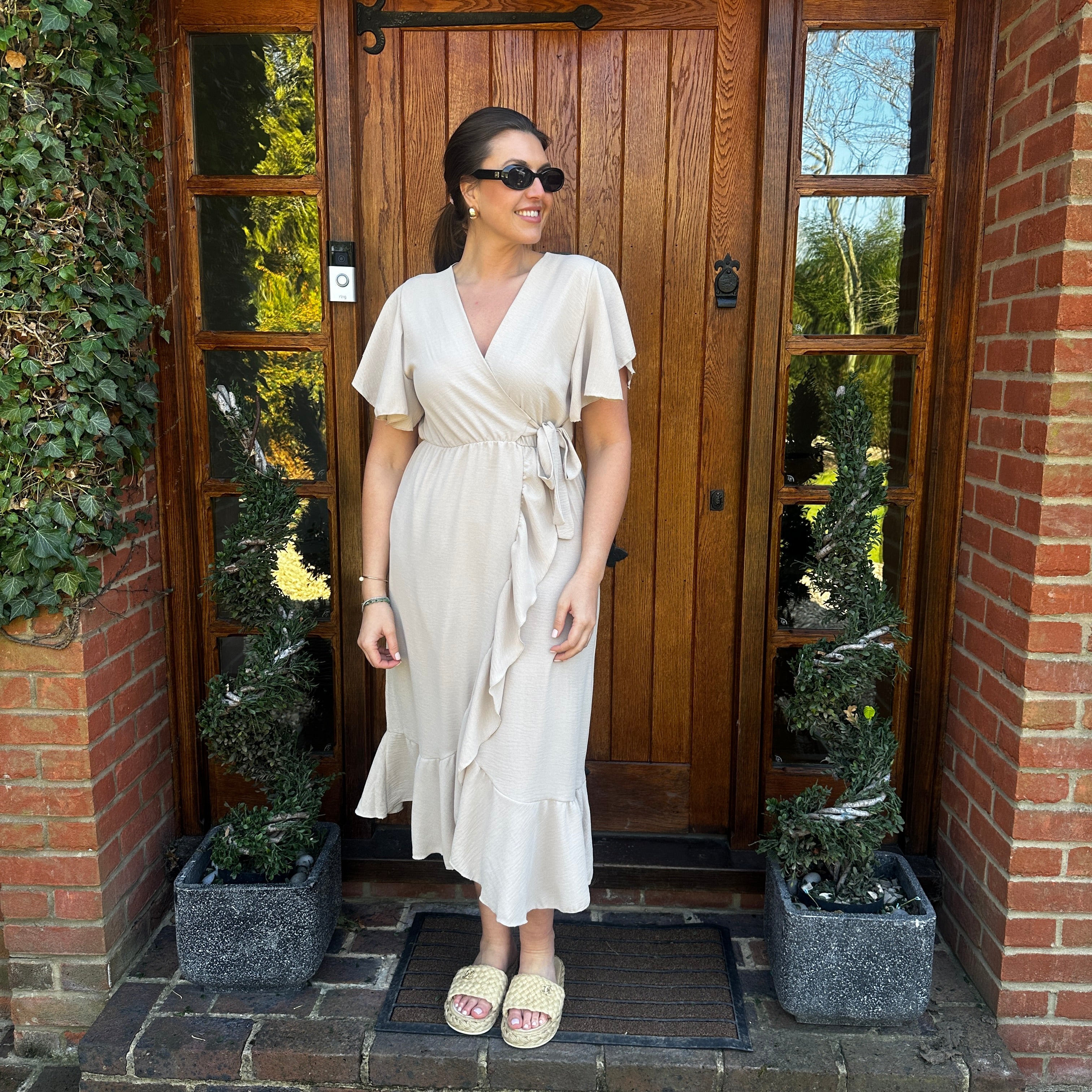 Rachel Ruffle Wrap Dress - Blush Boutique Essex