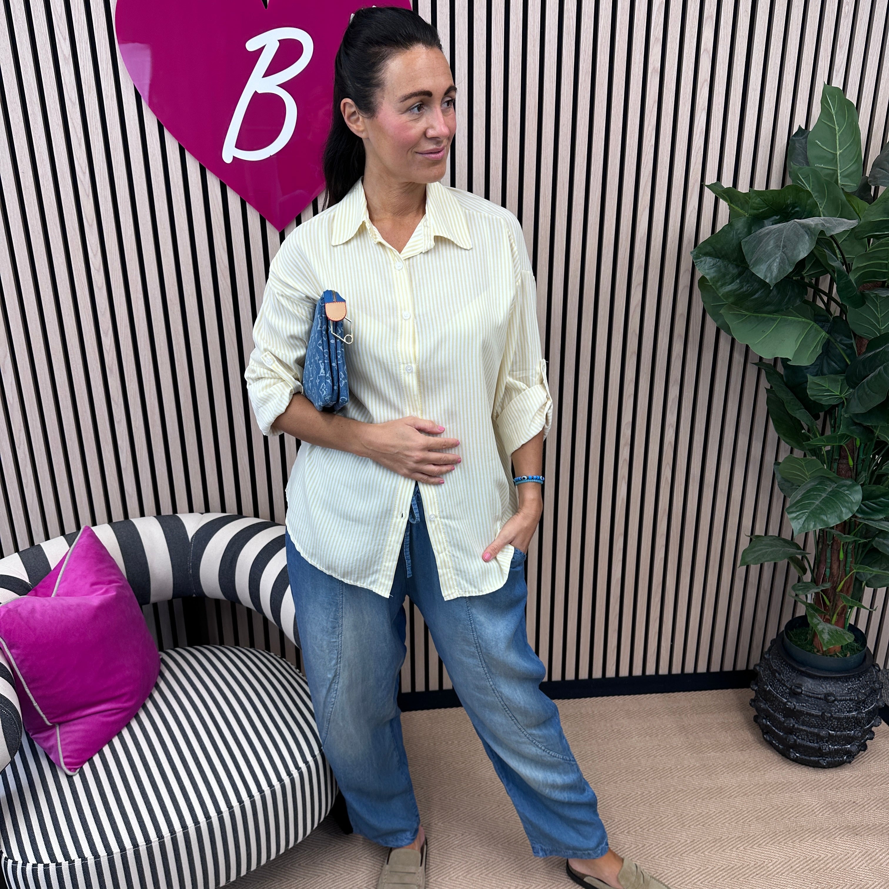 Aidan Pinstripe Shirt - Blush Boutique Essex