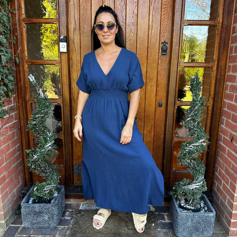 Chloe Cotton Cheesecloth Dress - Blush Boutique Essex