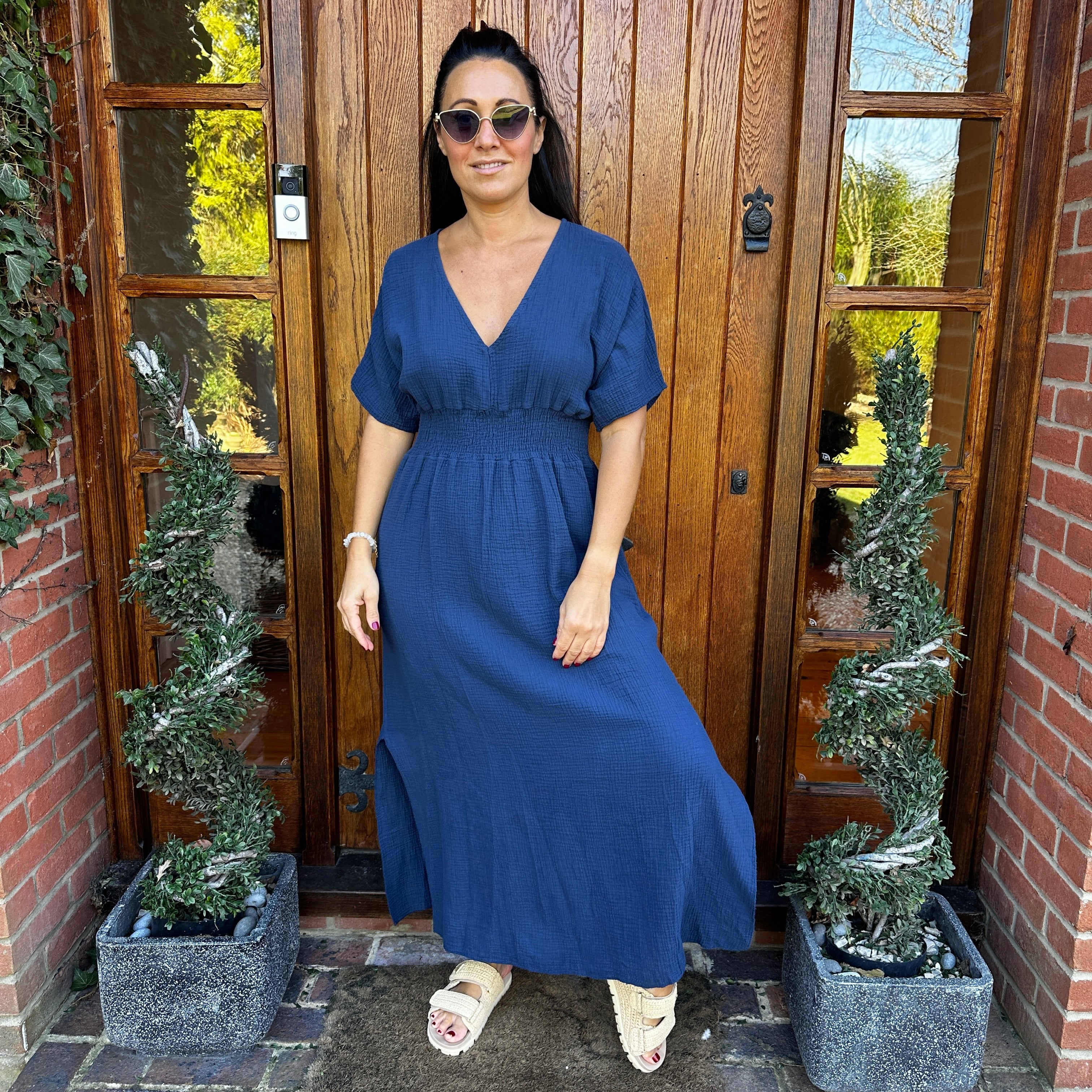 Chloe Cotton Cheesecloth Dress - Blush Boutique Essex