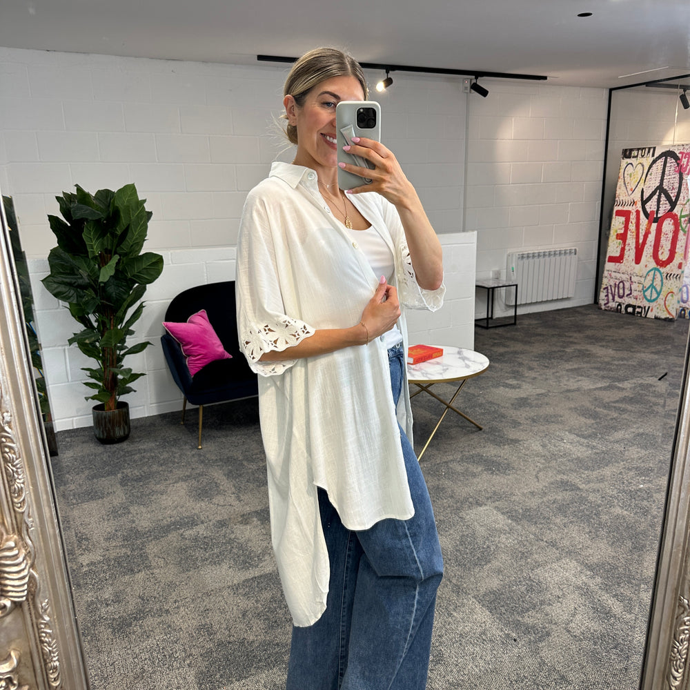 Fleur Anglaise Shirt - Blush Boutique Essex