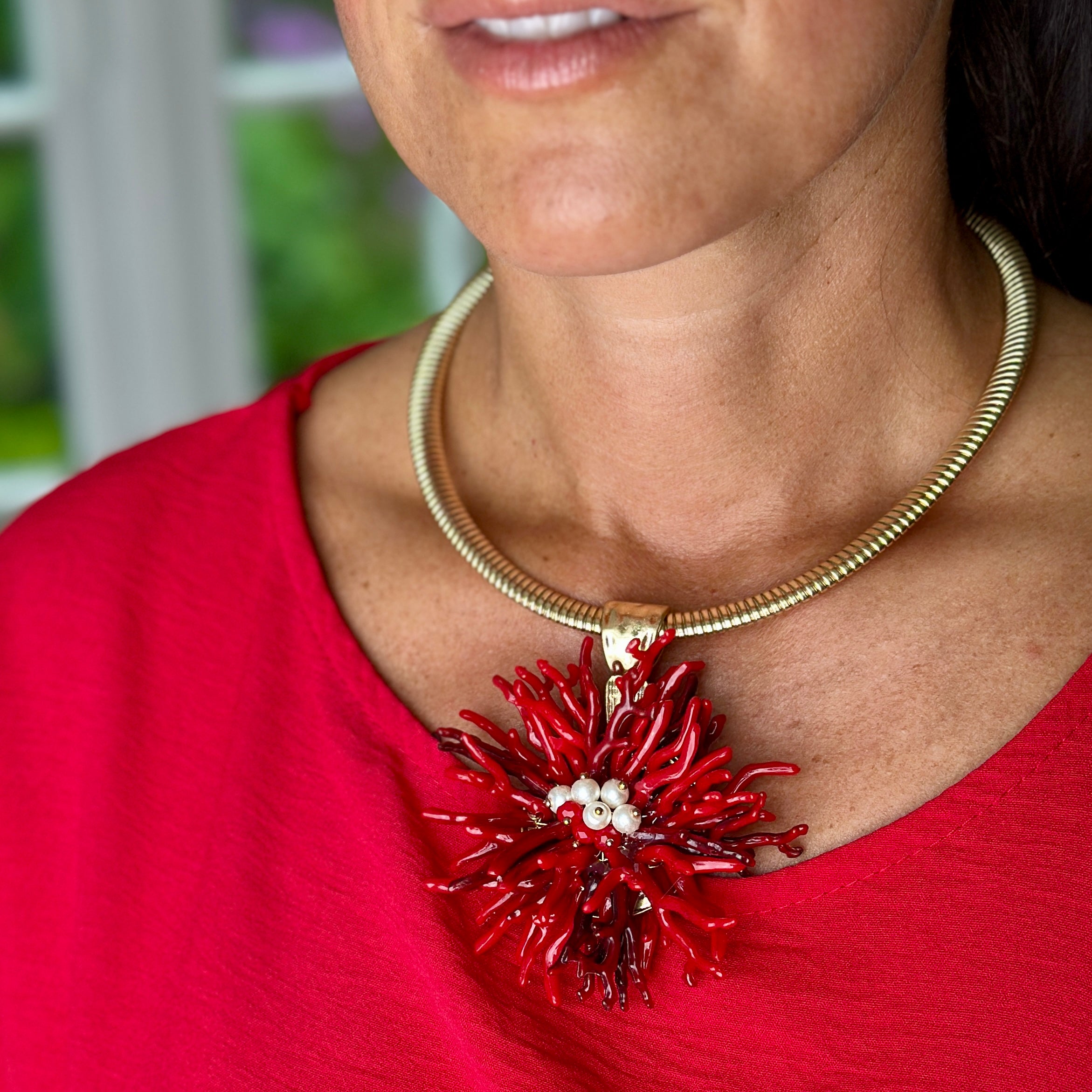 Coral Necklace - Blush Boutique Essex