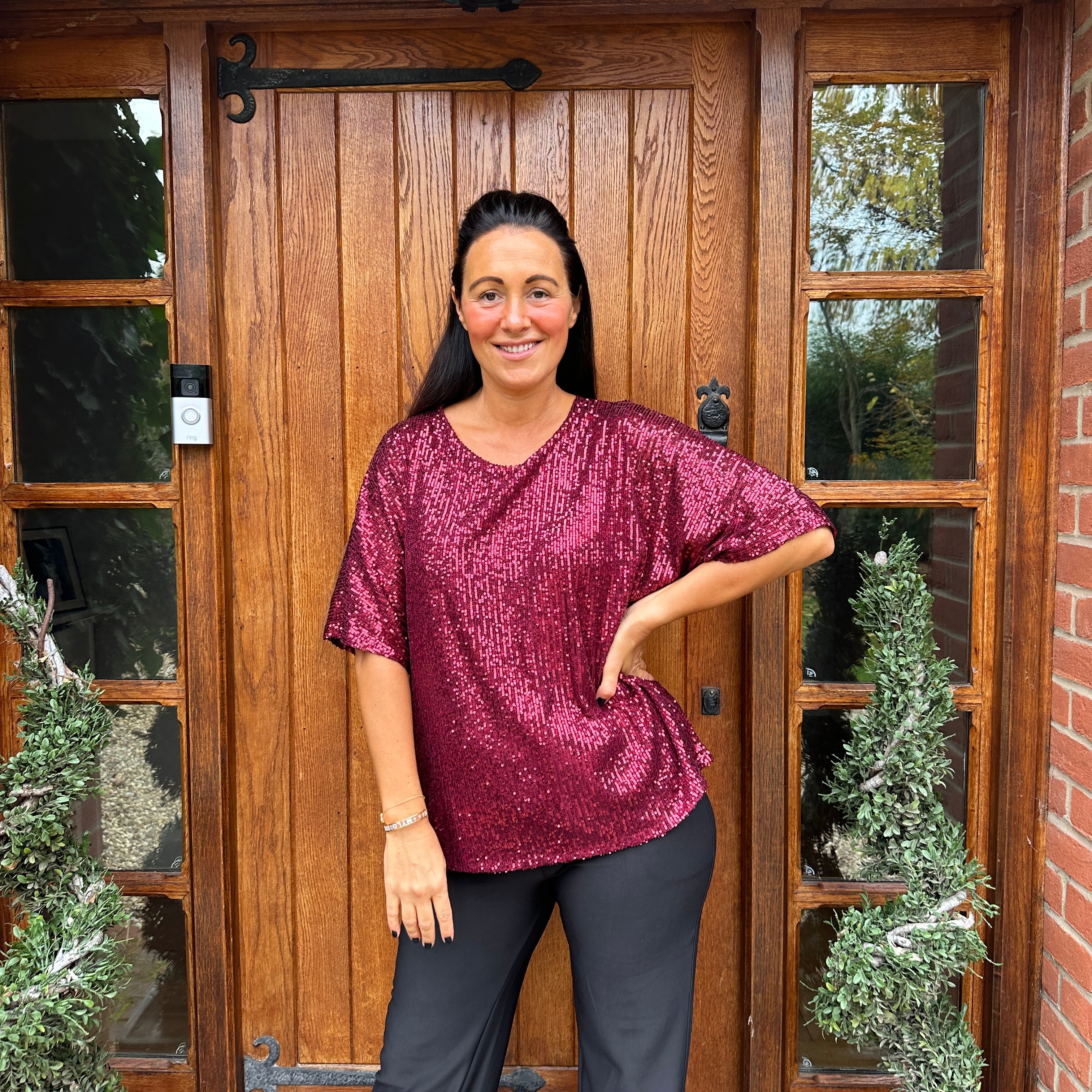 Noel Sequin Top - Blush Boutique Essex