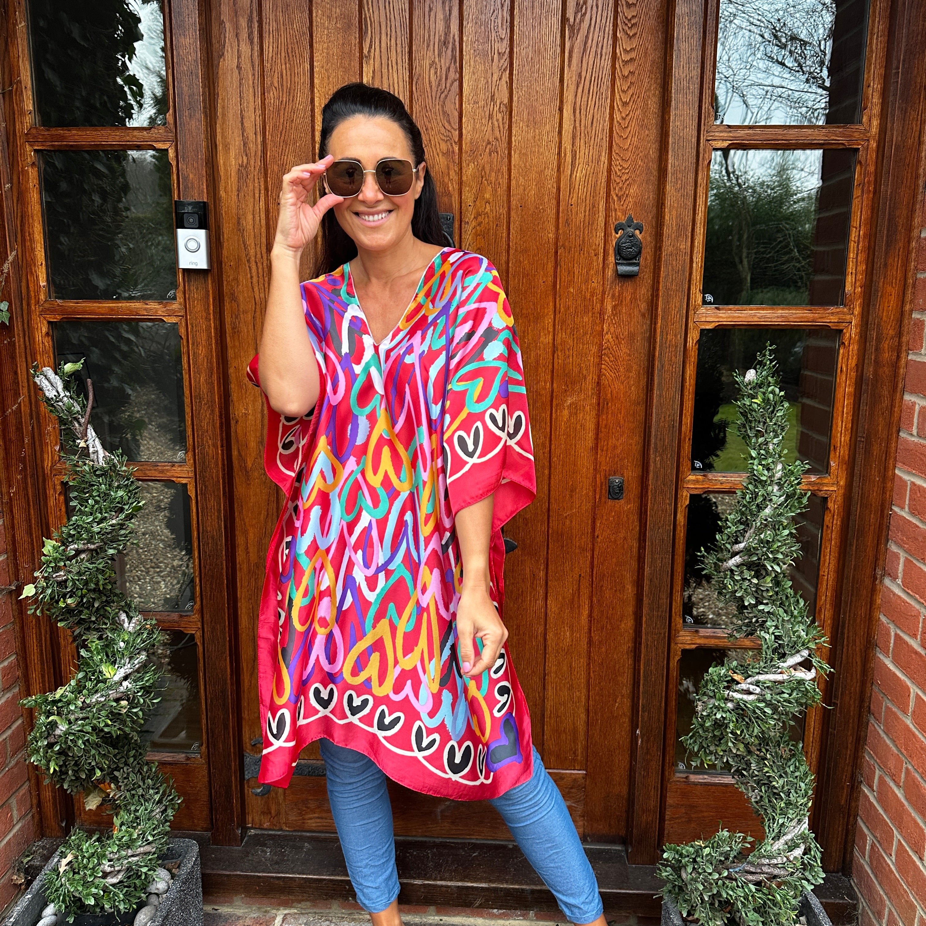 Hannah Heart Kaftan - Blush Boutique Essex