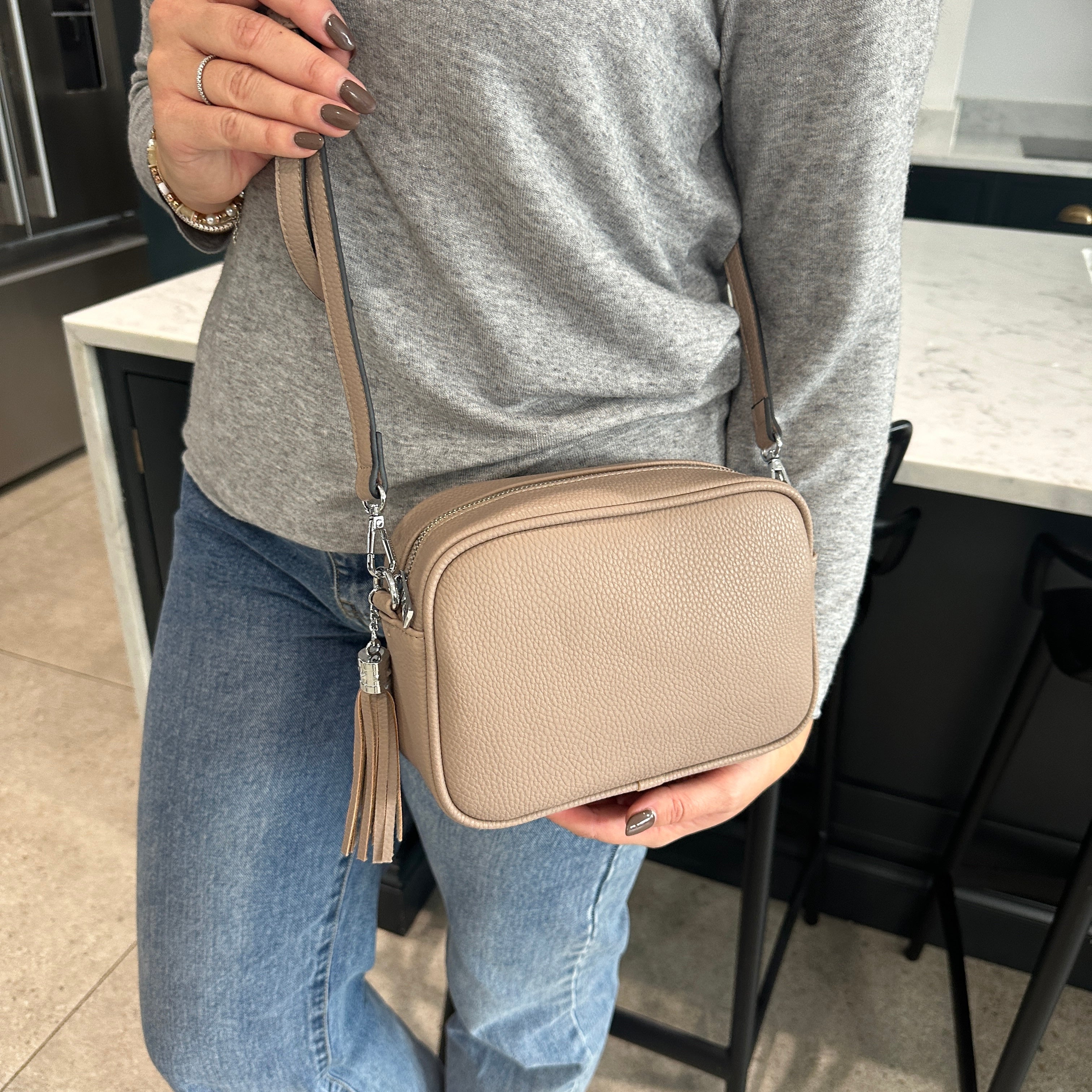 Cross Body Tassel Bag - Blush Boutique Essex