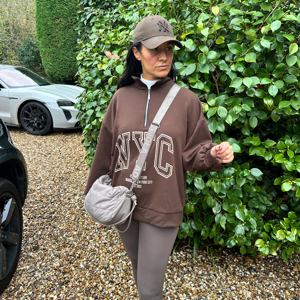 Freddie Zip Sweatshirt - Blush Boutique Essex
