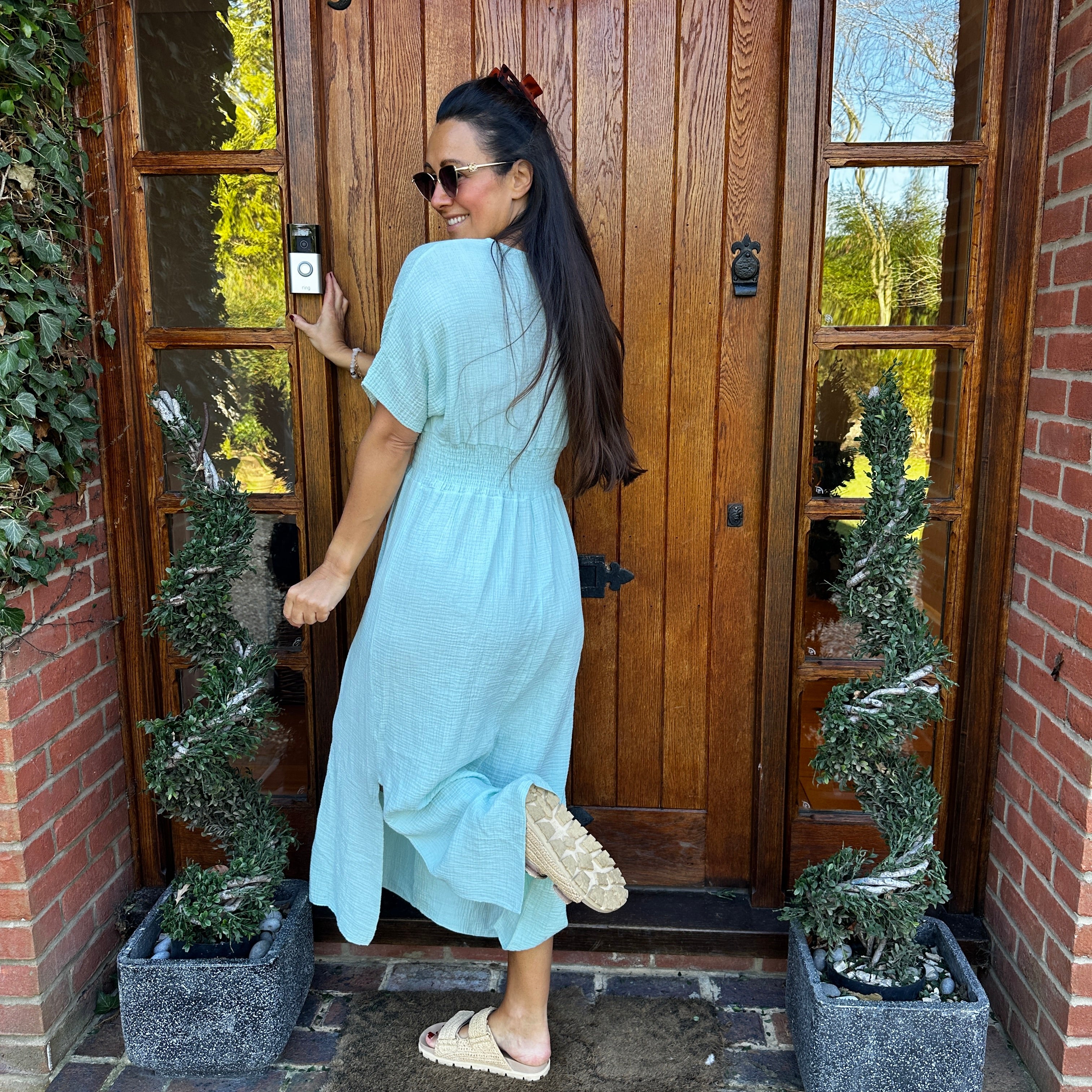 Chloe Cotton Cheesecloth Dress - Blush Boutique Essex