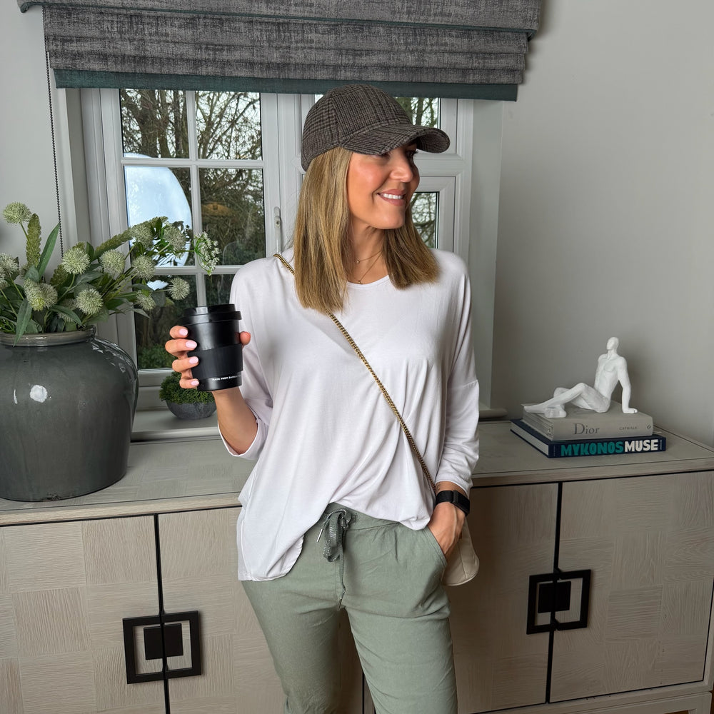 Long Sleeve Jamie Jersey T-Shirt - Blush Boutique Essex