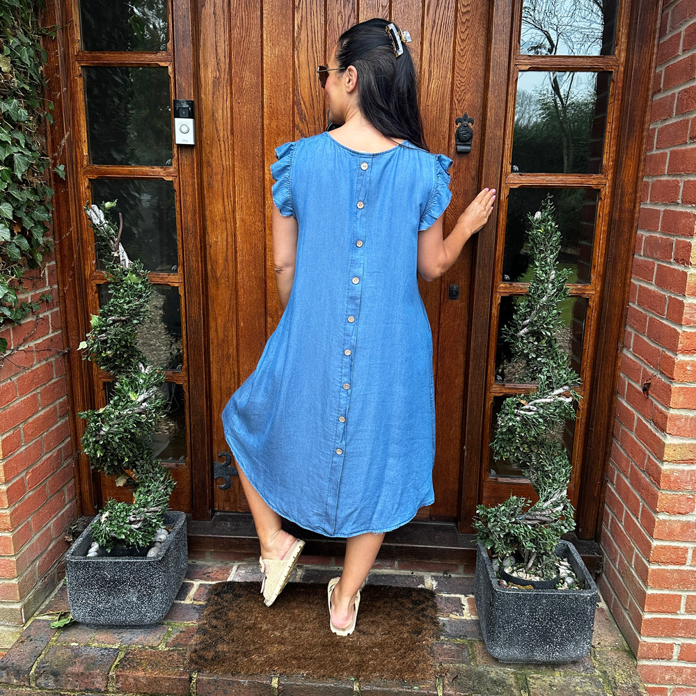 Dulce Denim Dress - Blush Boutique Essex