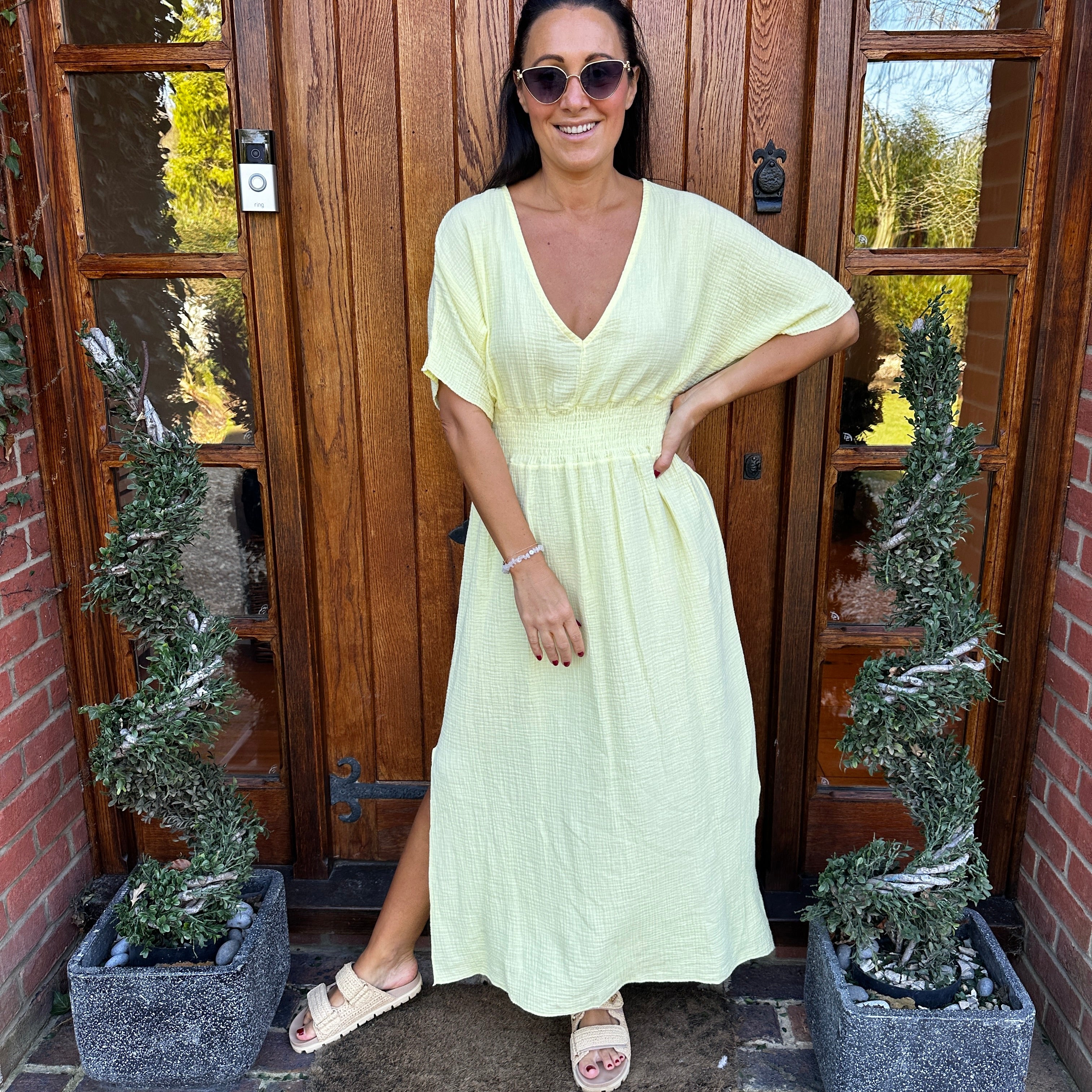 Chloe Cotton Cheesecloth Dress - Blush Boutique Essex