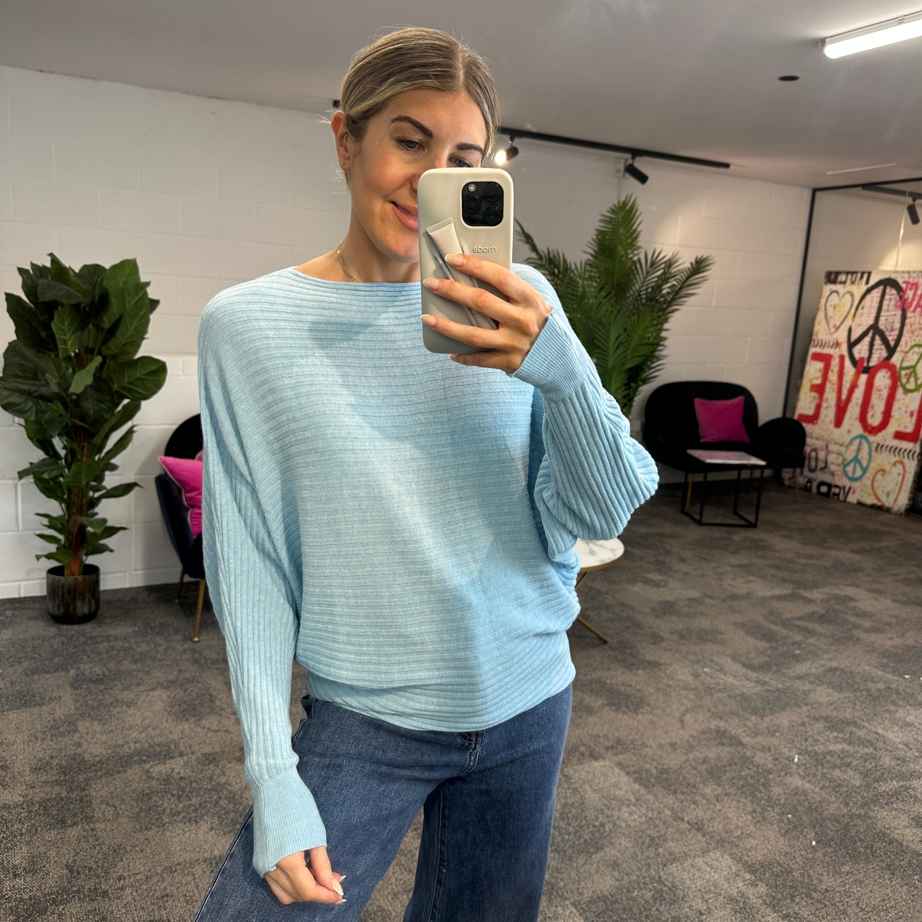 Sammie Ribbed Jumper - Blush Boutique Essex
