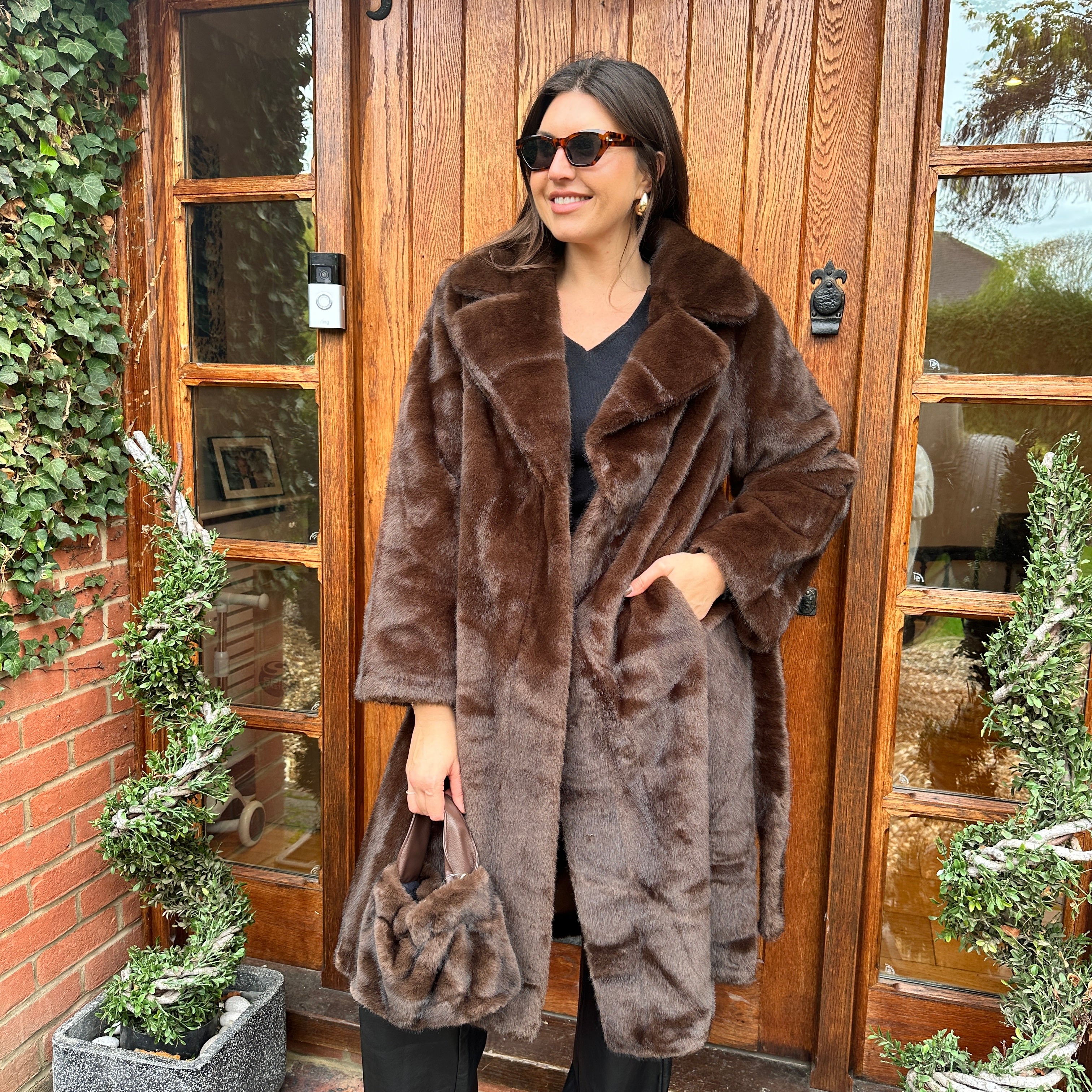Gio Faux Fur Coat - Blush Boutique Essex