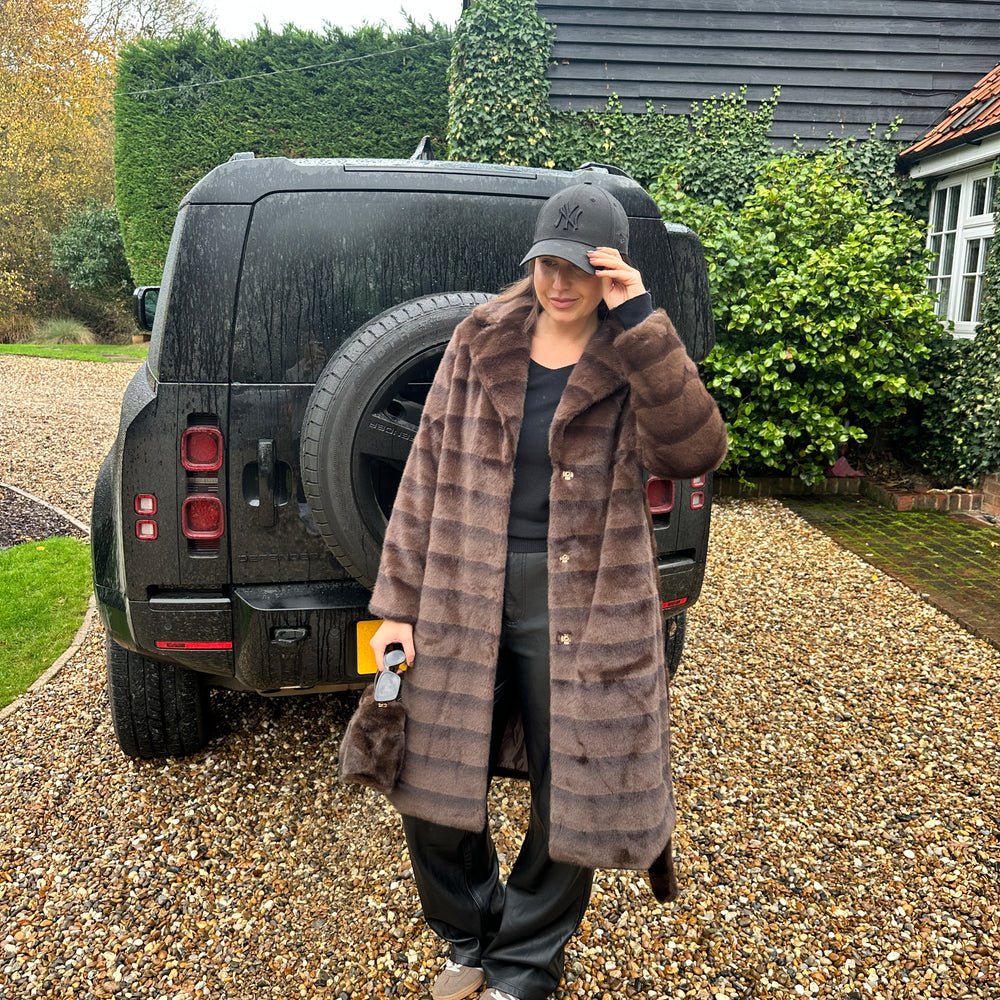 Raffy Faux Fur Coat - Blush Boutique Essex