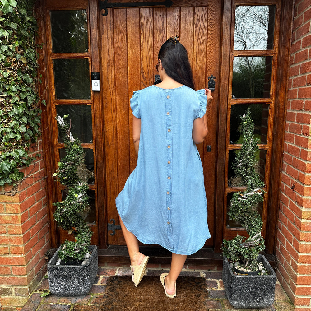 Dulce Denim Dress - Blush Boutique Essex