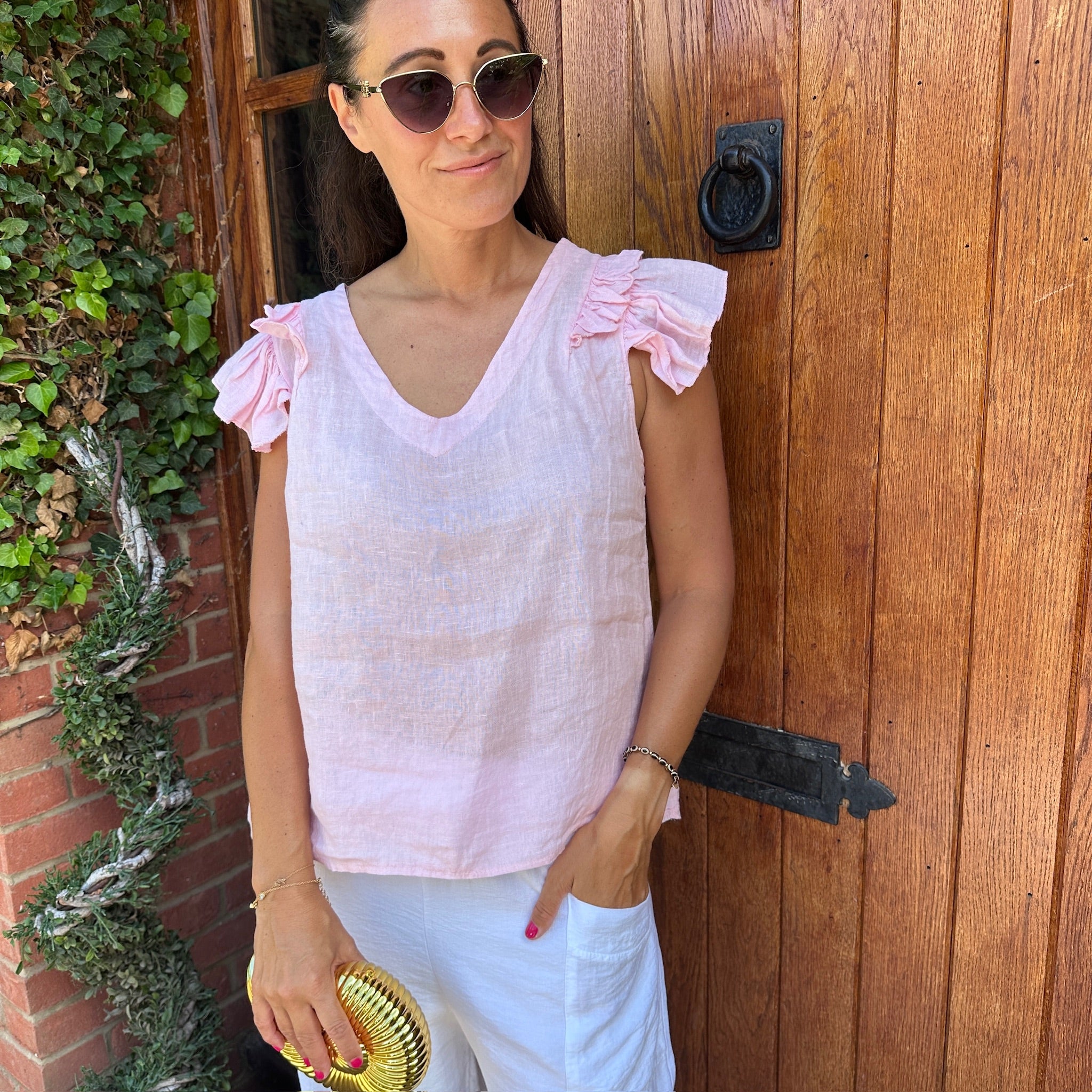 Flora Linen Vest