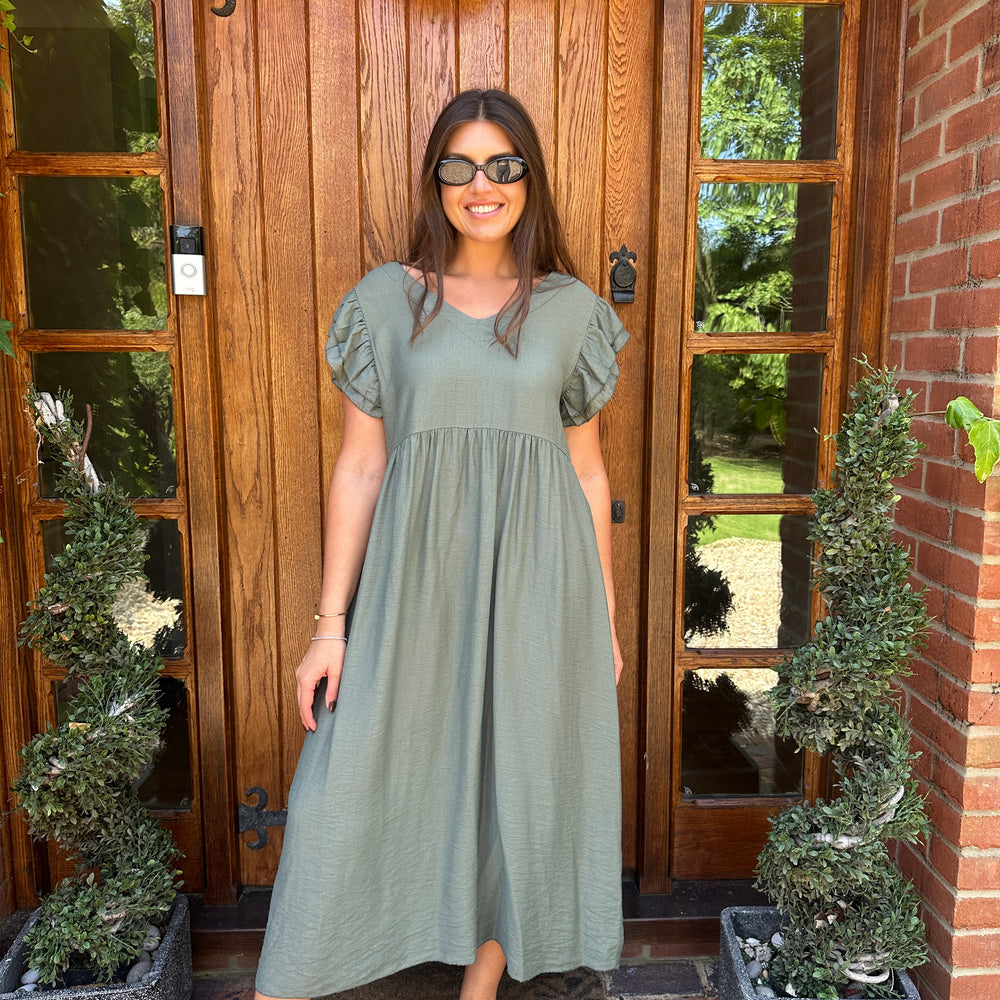 Sam Button Dress - Blush Boutique Essex