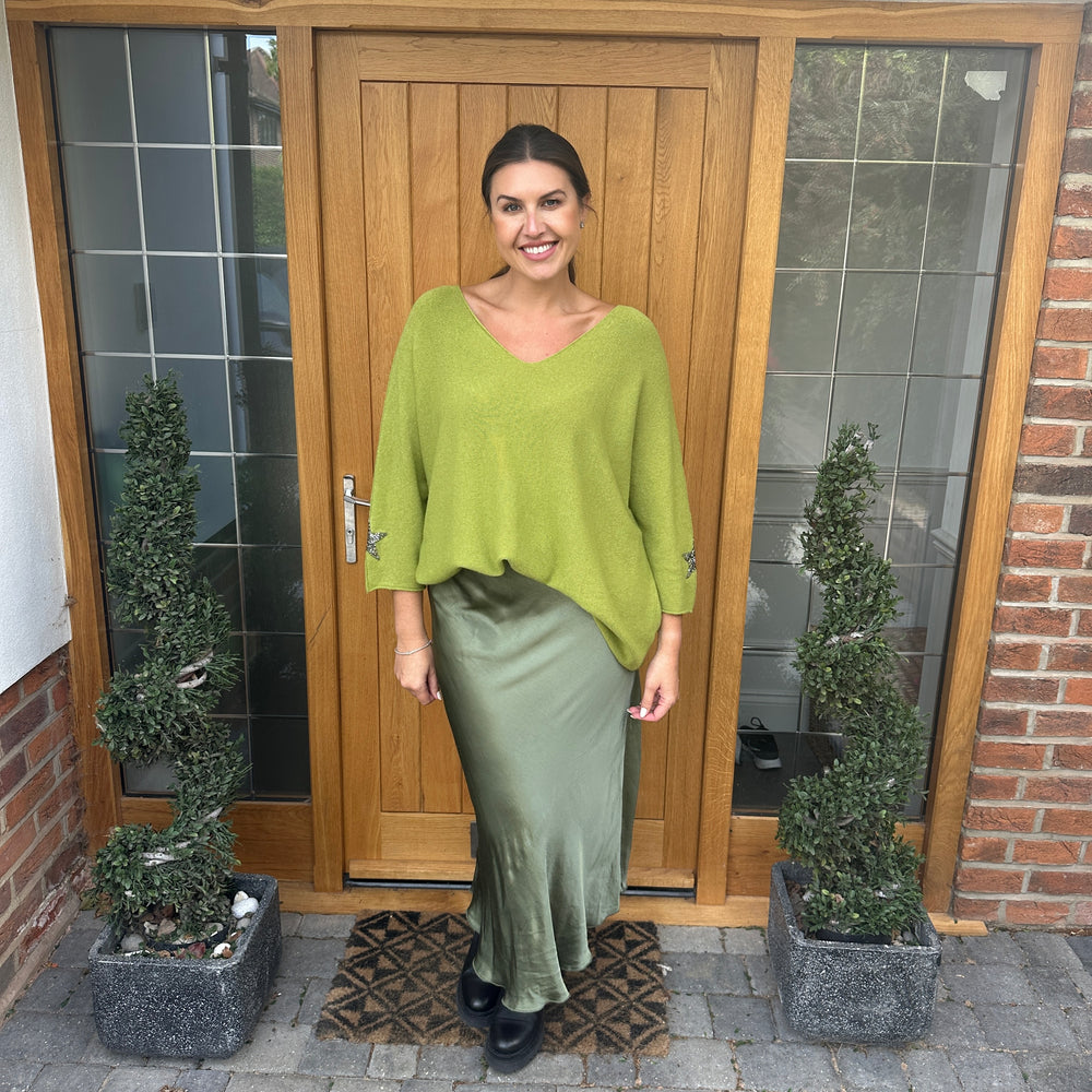 Satin midi skirt - Blush Boutique Essex