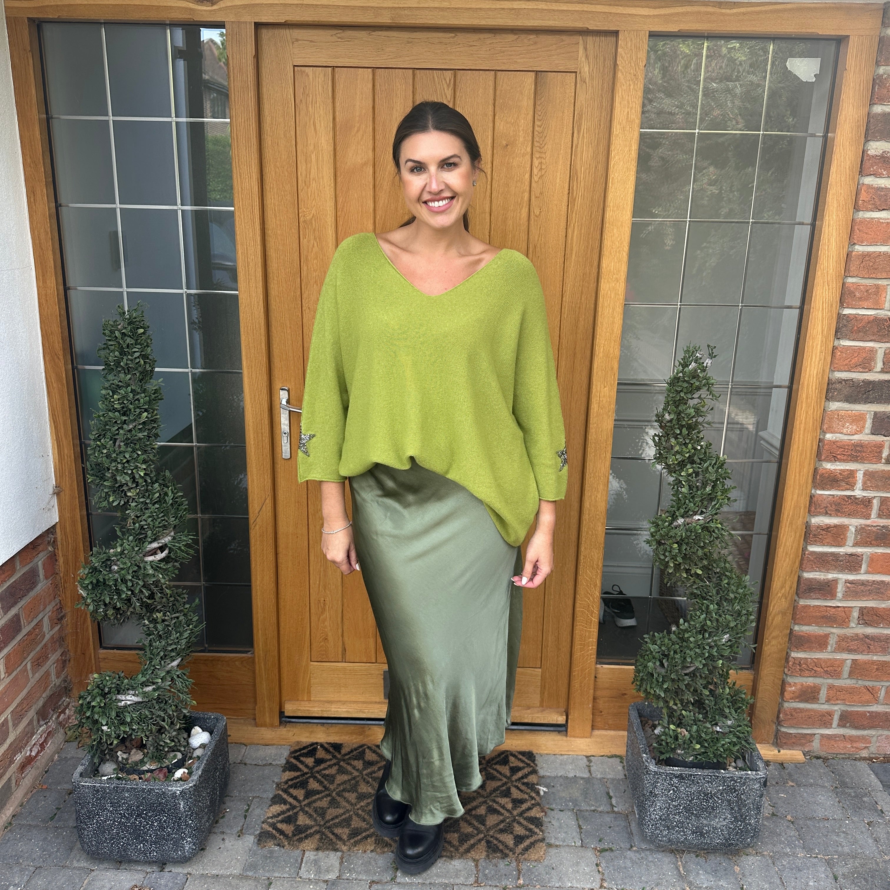 Satin midi skirt - Blush Boutique Essex
