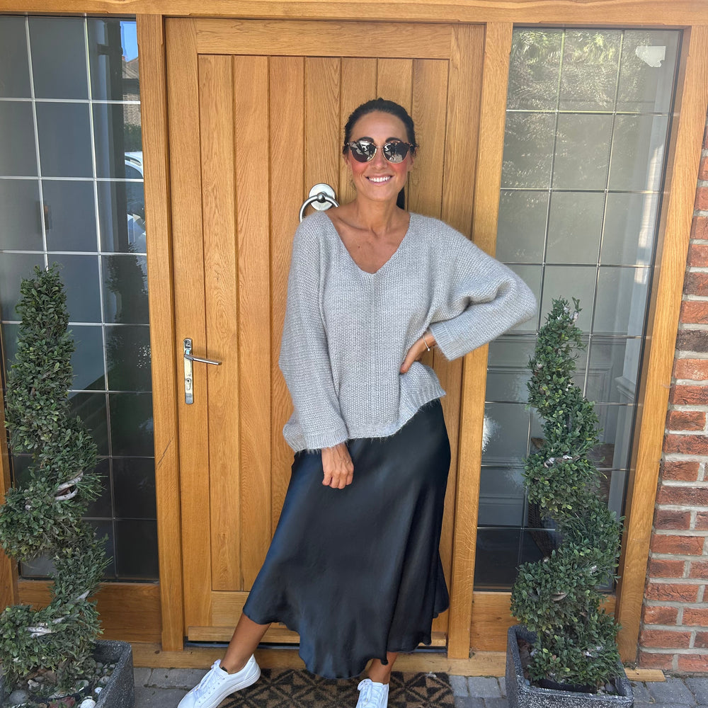 Satin midi skirt - Blush Boutique Essex