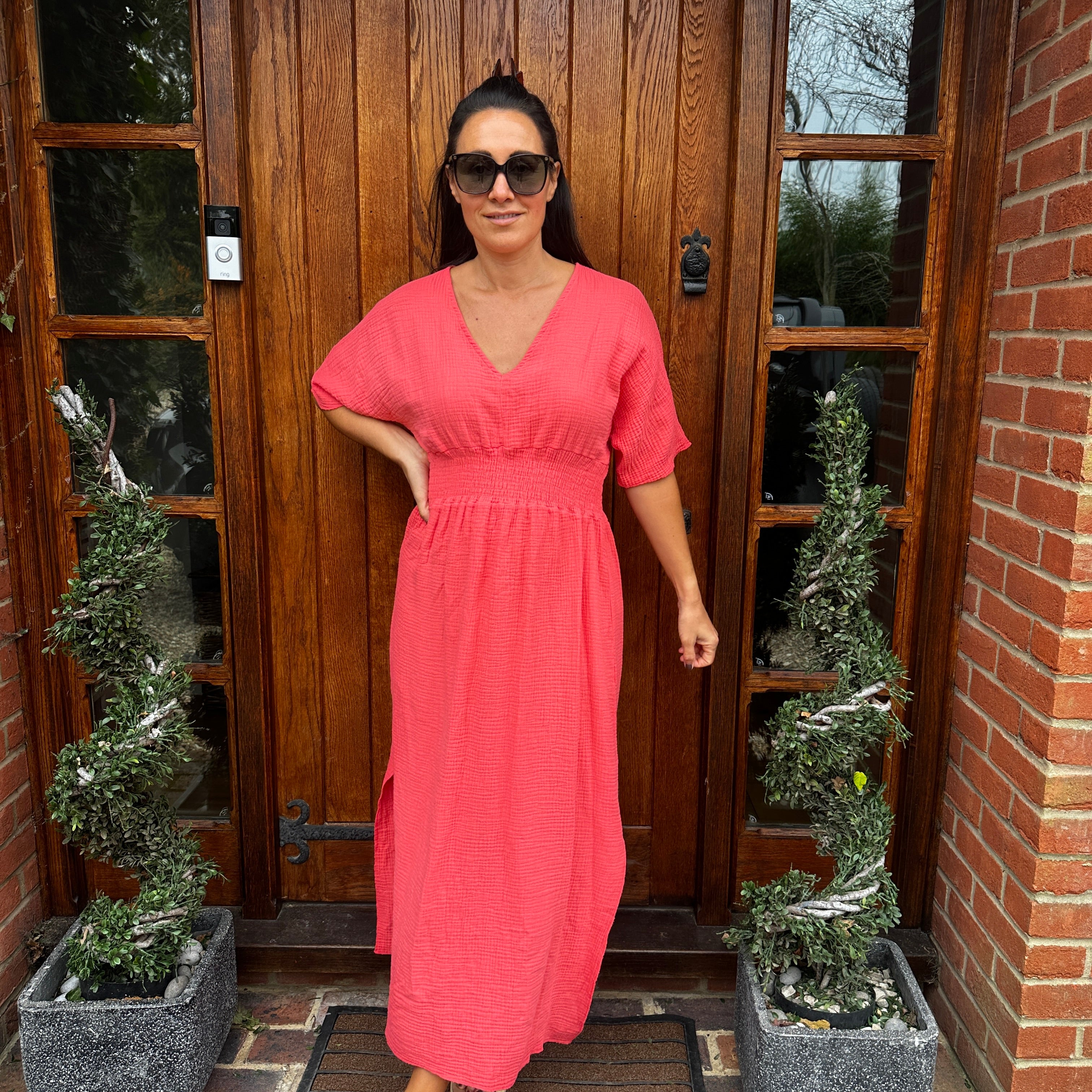 Chloe Cotton Cheesecloth Dress - Blush Boutique Essex